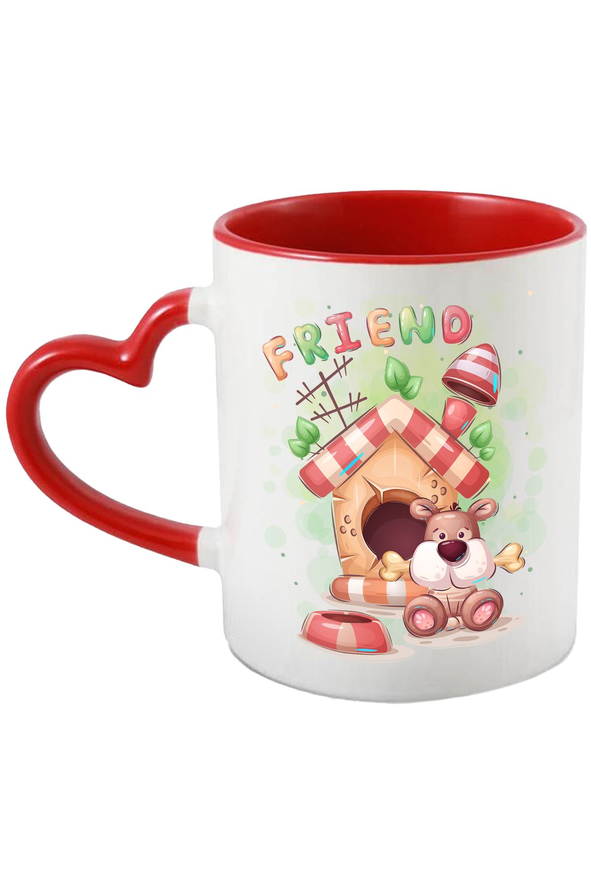 StoryGift Romania Cana Cu Mesaj In Engleza Friend, Caine, Os, Cotet, Frunze, Multicolor 330 Ml, Ce, Cu ,stg - One Size