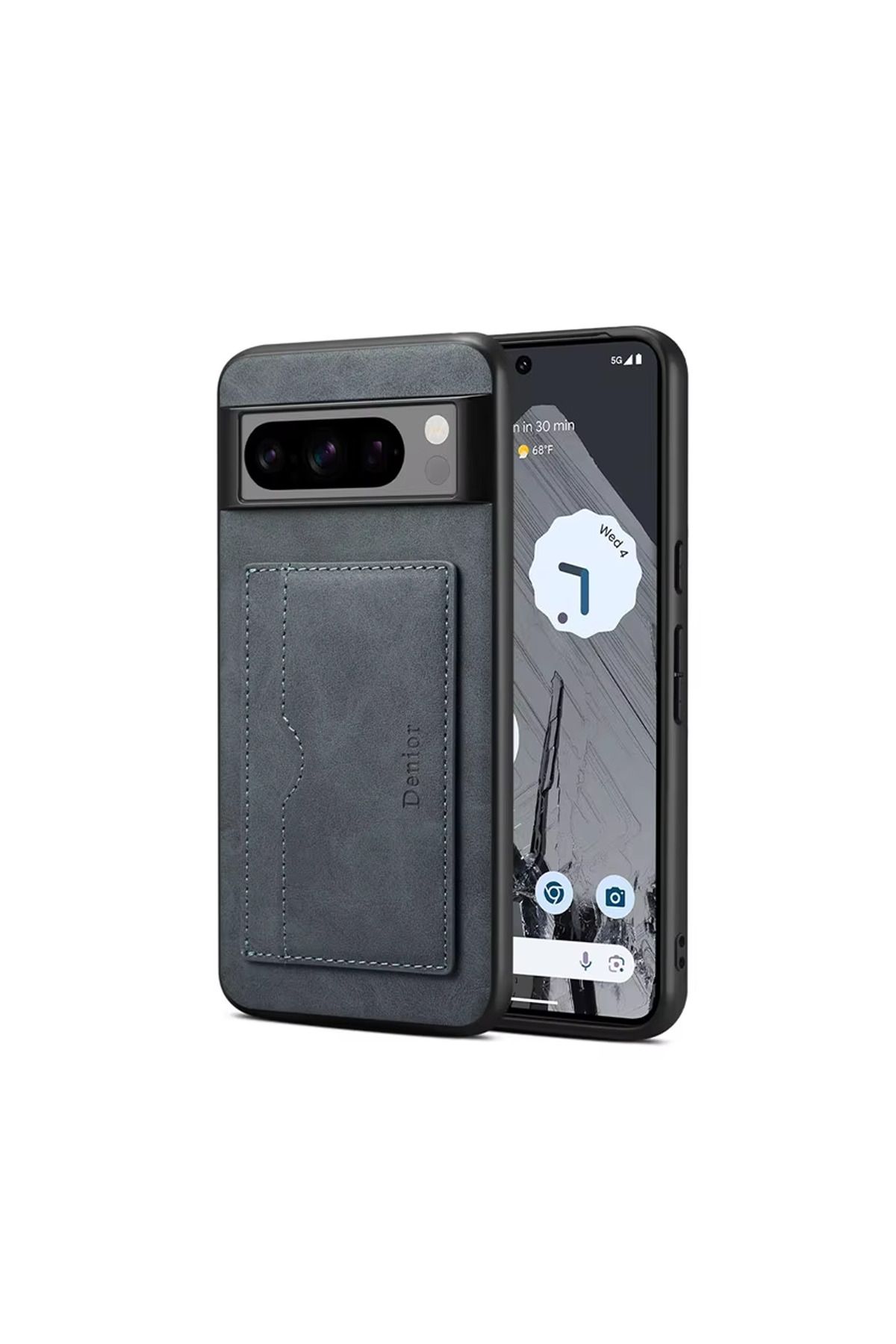 Microcase Google Pixel 9 Pro XL ile Uyumlu Kartlıklı Standlı Deri Kaplama Kılıf-AL5138