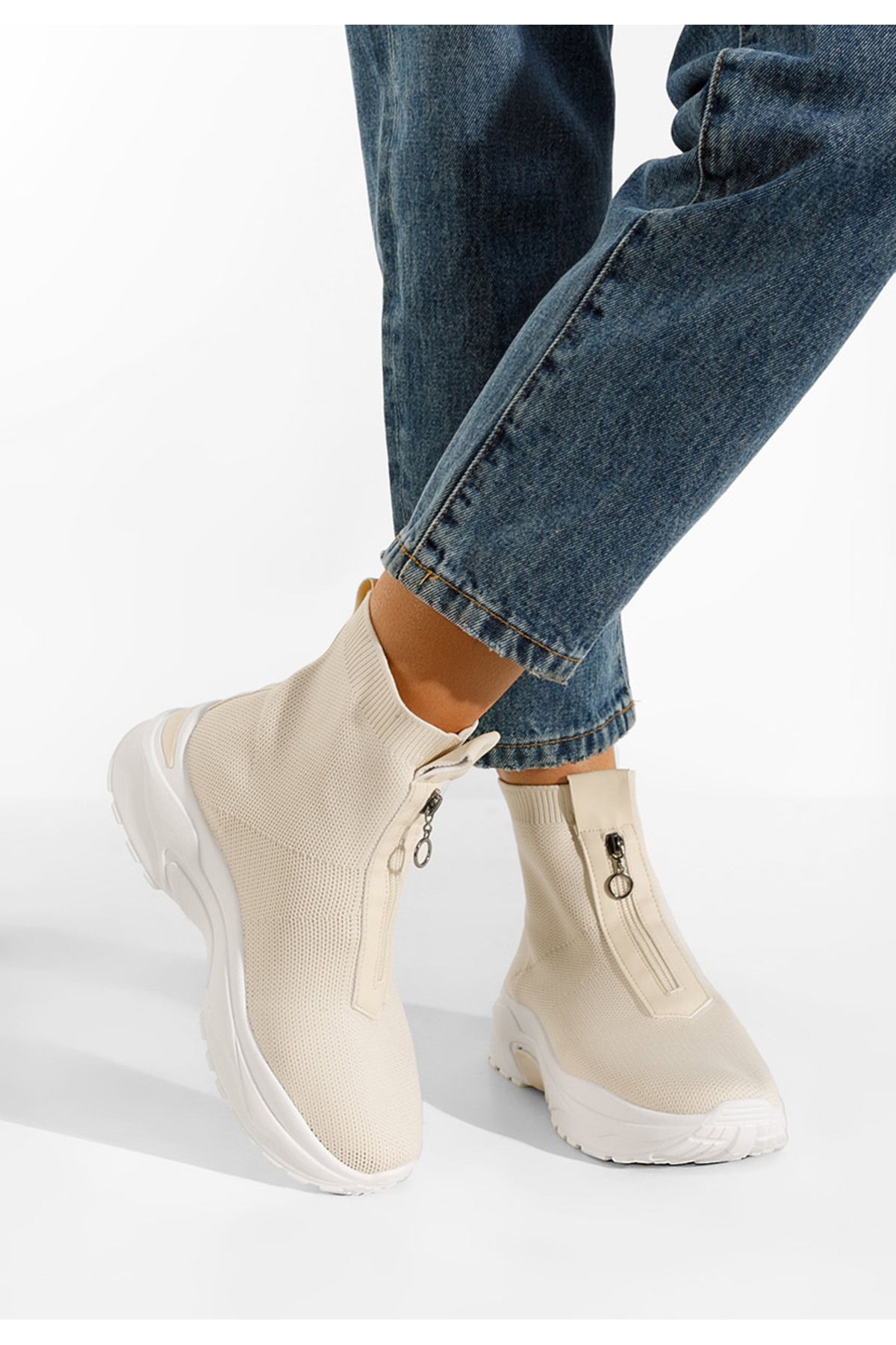 B T Shoes Sneakers Tip Soseta Bej Linara Femeie - 39