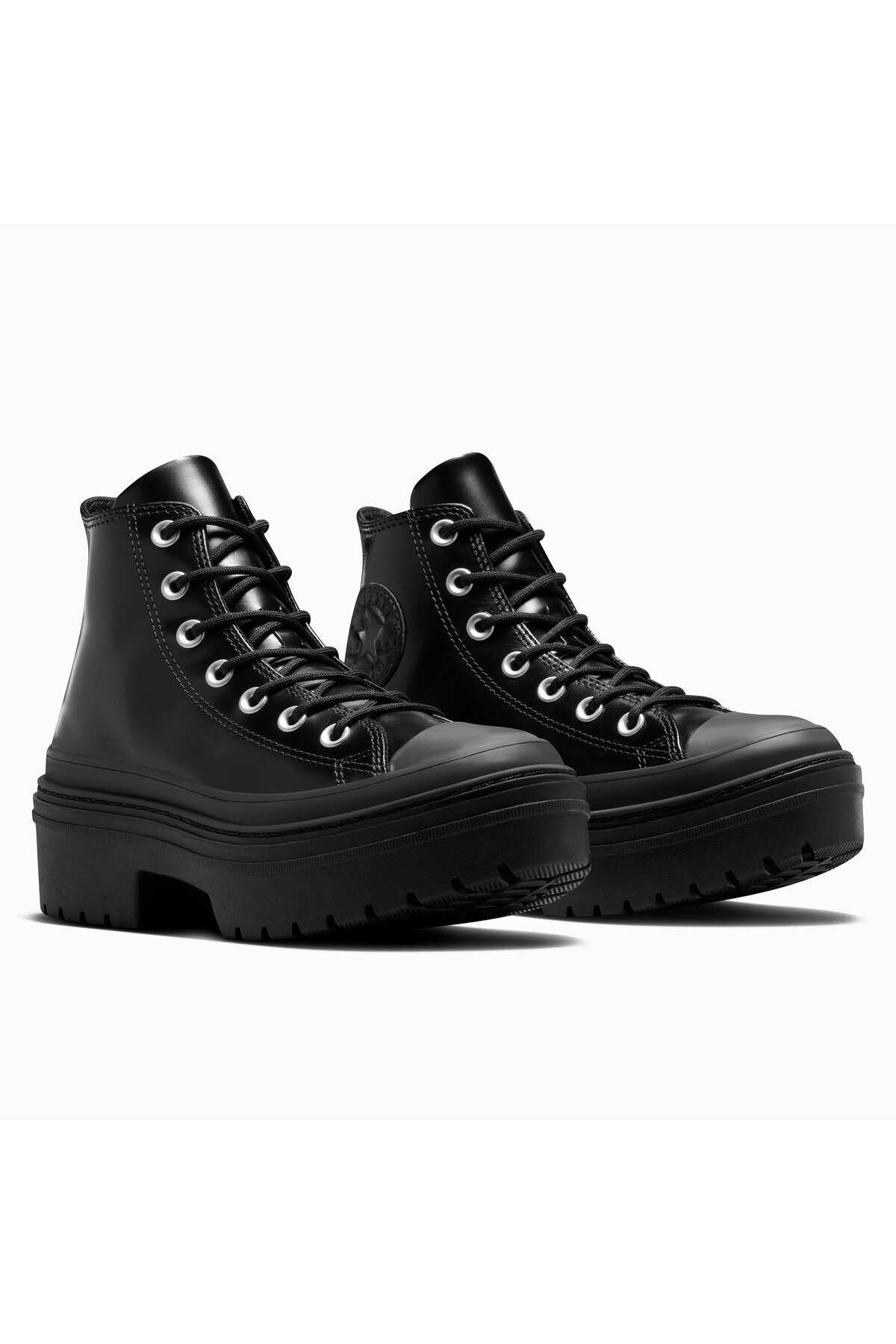 Converse  Chuck Taylor All Star Lugged Heel Unisex Siyah Deri Platform Bot - Görsel 2