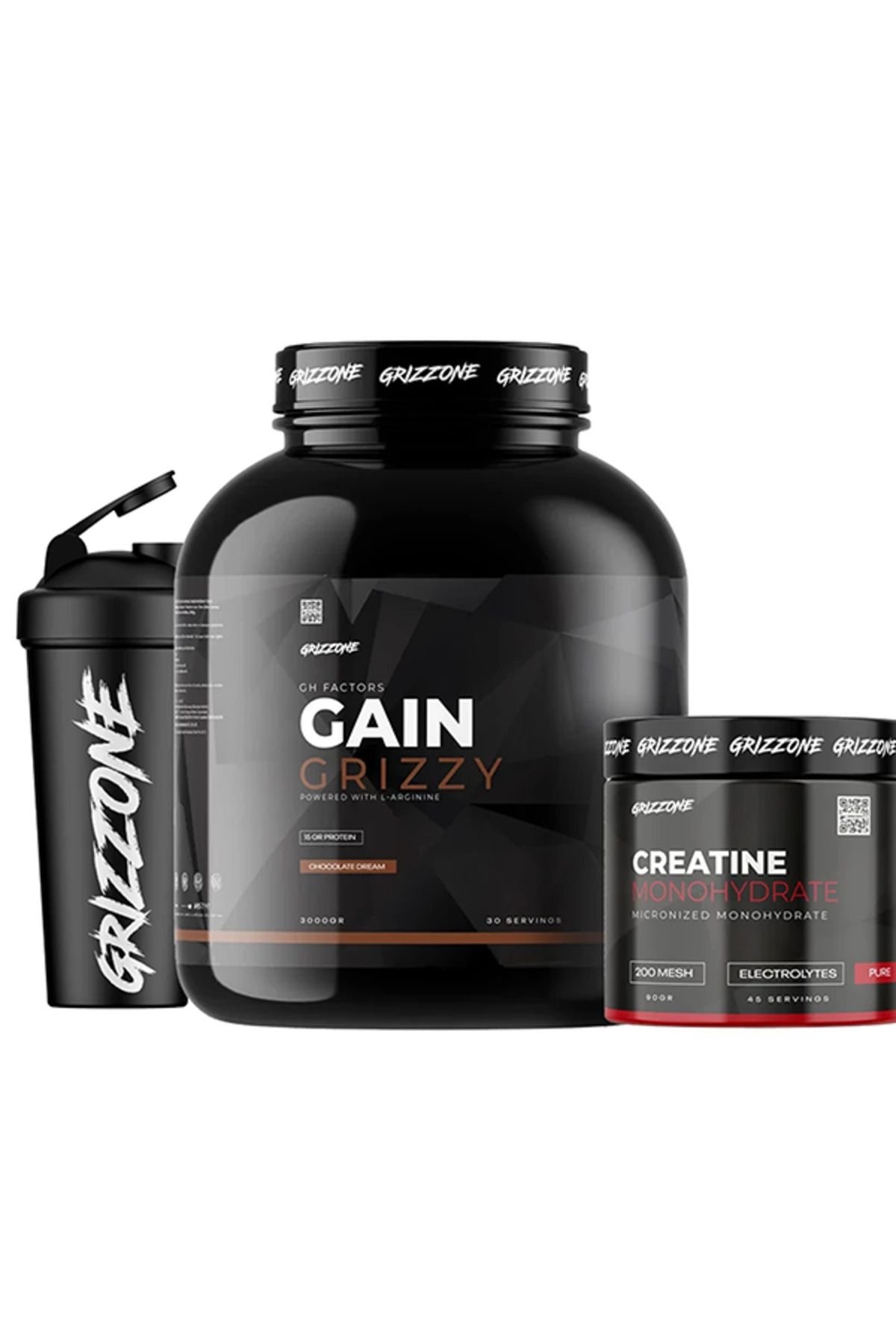 GRIZZONE Grızzy Gainer Pack ( Gain 3000 Gr + Creatine 90 Gr + Shaker )