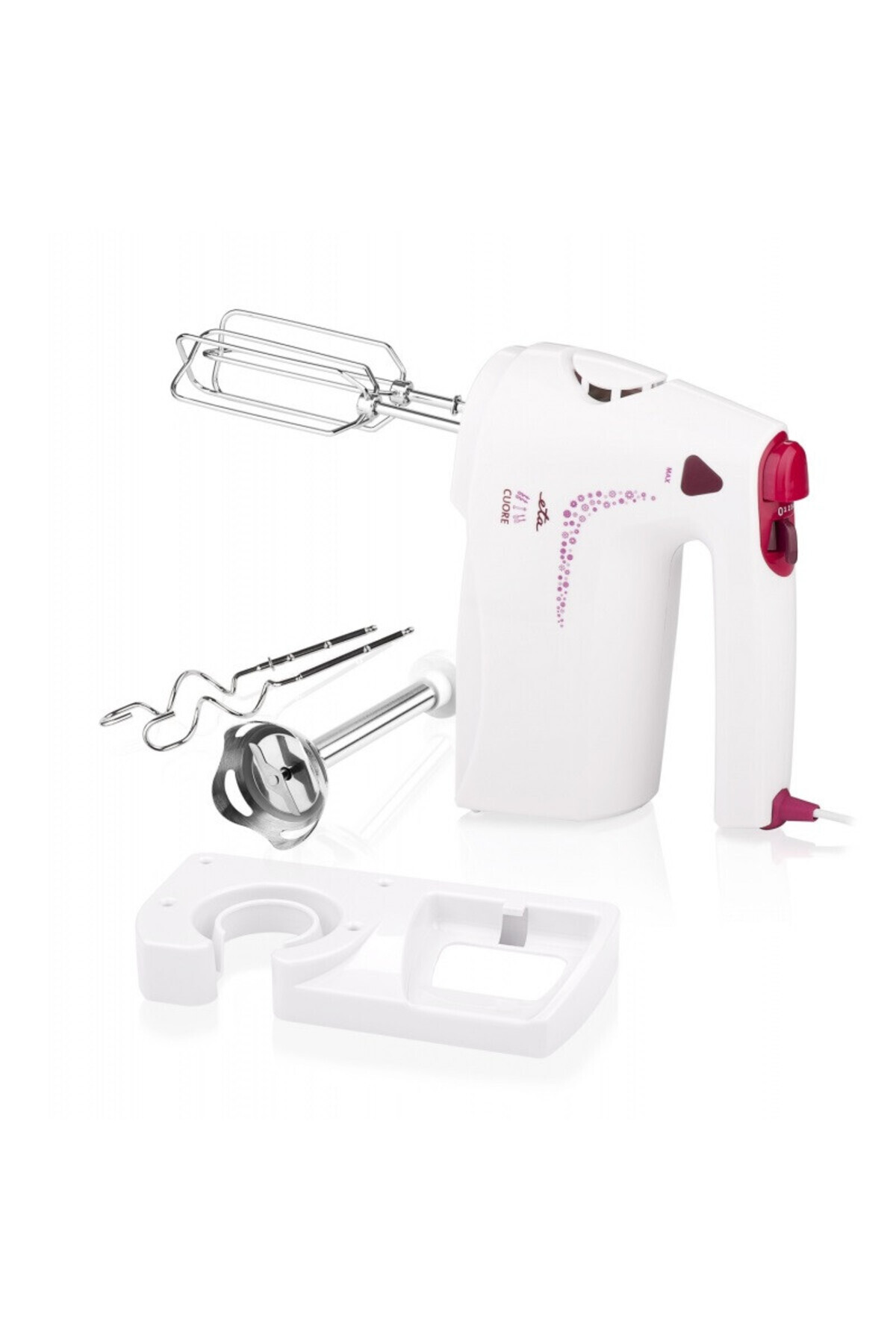 ETA Mixer De Mana Cuore 1089 Alb, 350 W, 4 Viteze, Turbo, 2 Teluri, 2 Carlige, Duza Blender - One Size