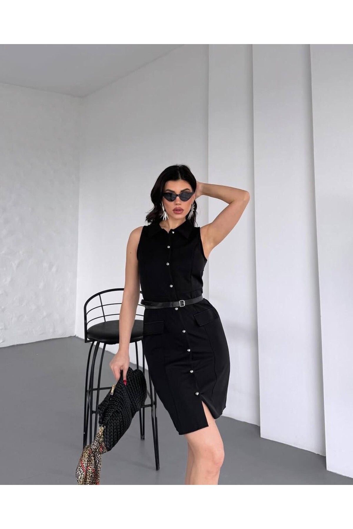 Elinmoda MİNİ GÖMLEK ELBİSE
