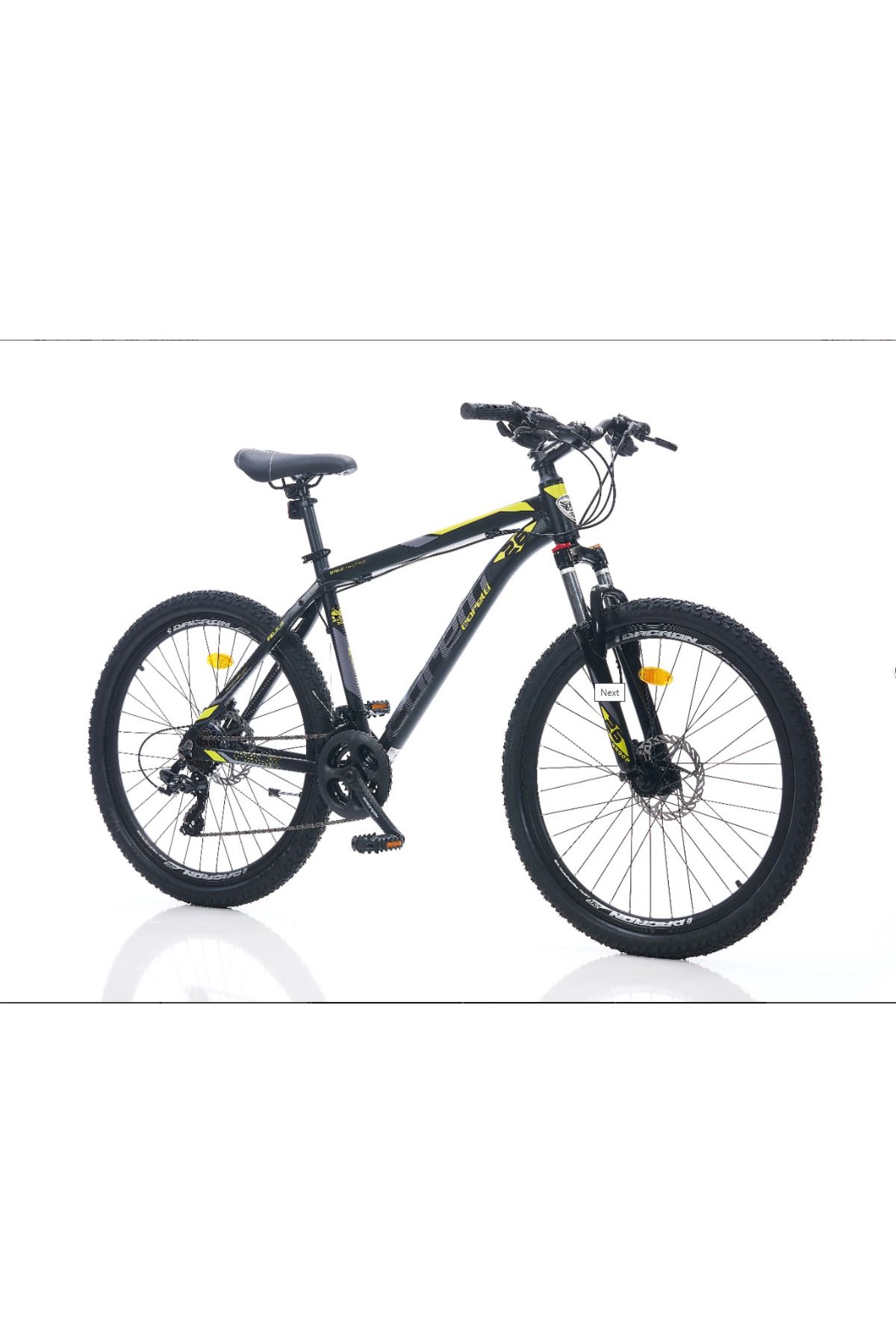 Corelli CORELLİ FELIX 1.2 HD 24 JANT 14cm KADRO SİYAH-SARI BİSİKLET