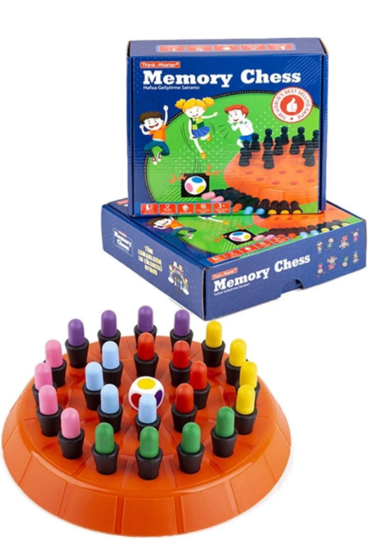İntelliGames Memory Chess - Zeka Oyunu, Renklerle Hafıza Ve Zihin Geliştirme Satrancı Eğitici Oyuncak