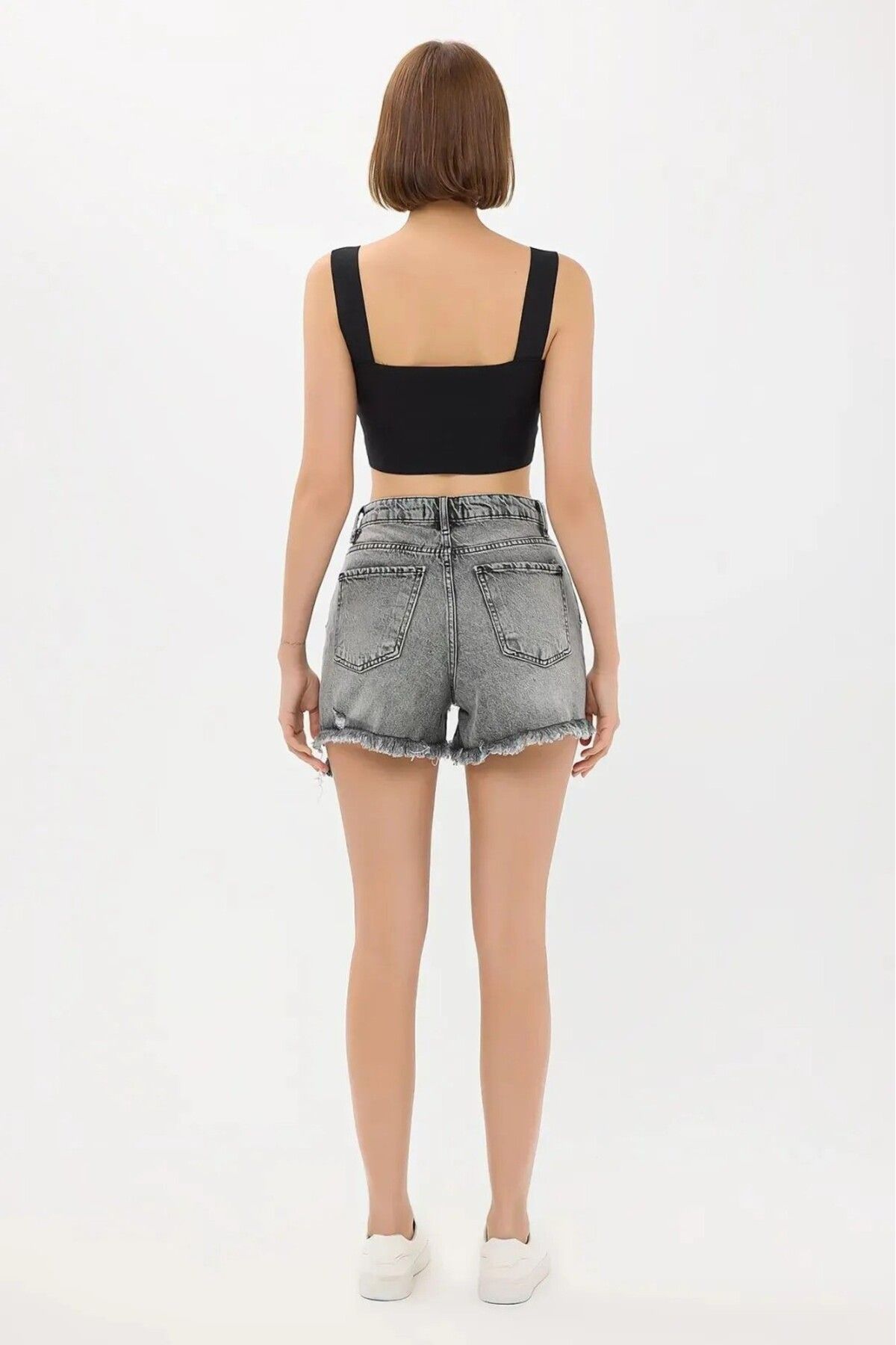 soBasic-Ripped denim shorts 3