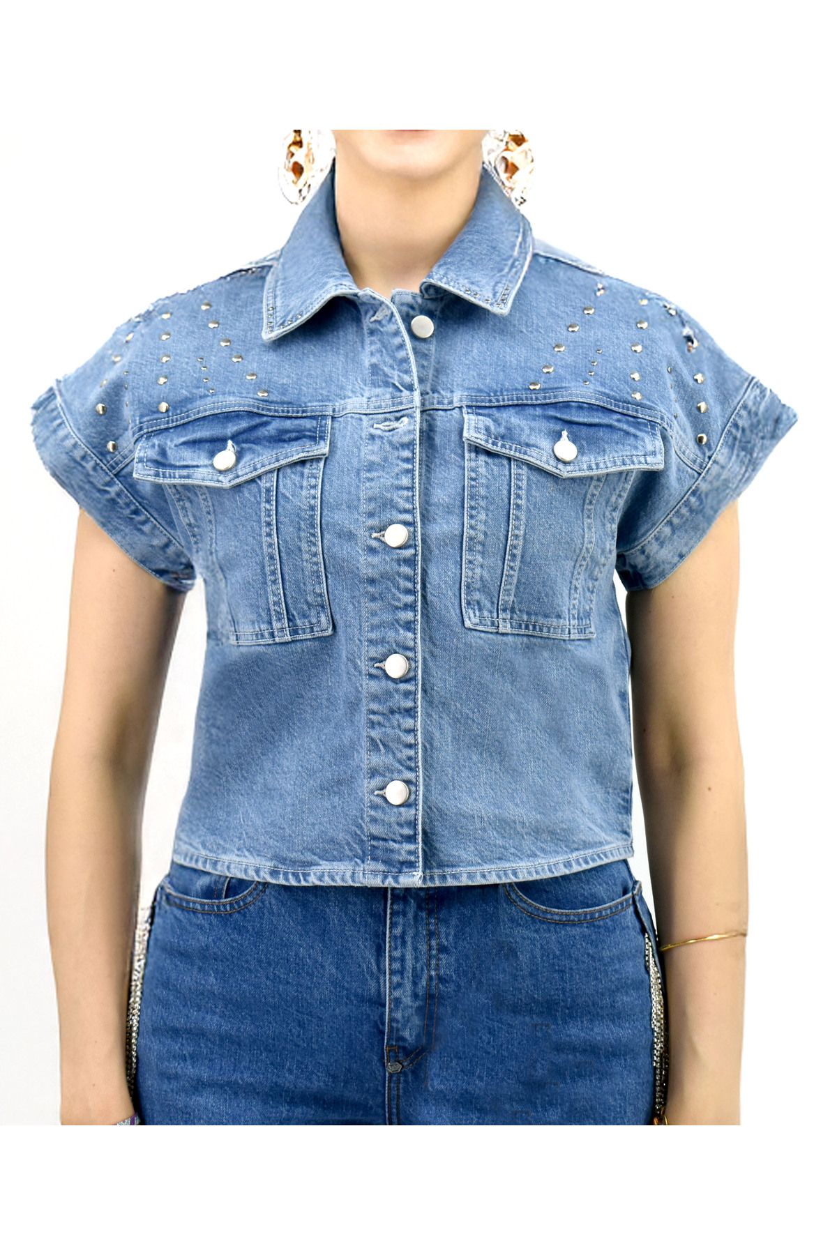 Primary Organik Pamuklu Denim Gömlek R102