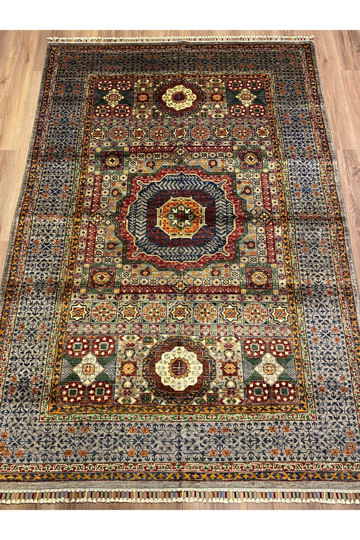 fethiyehalıkilim El Dokuma Afgan Memlük Halısı –%100 Yün %100 El Dokuma Naturel Dekoratif Halı El İşi Özgün Tasarım