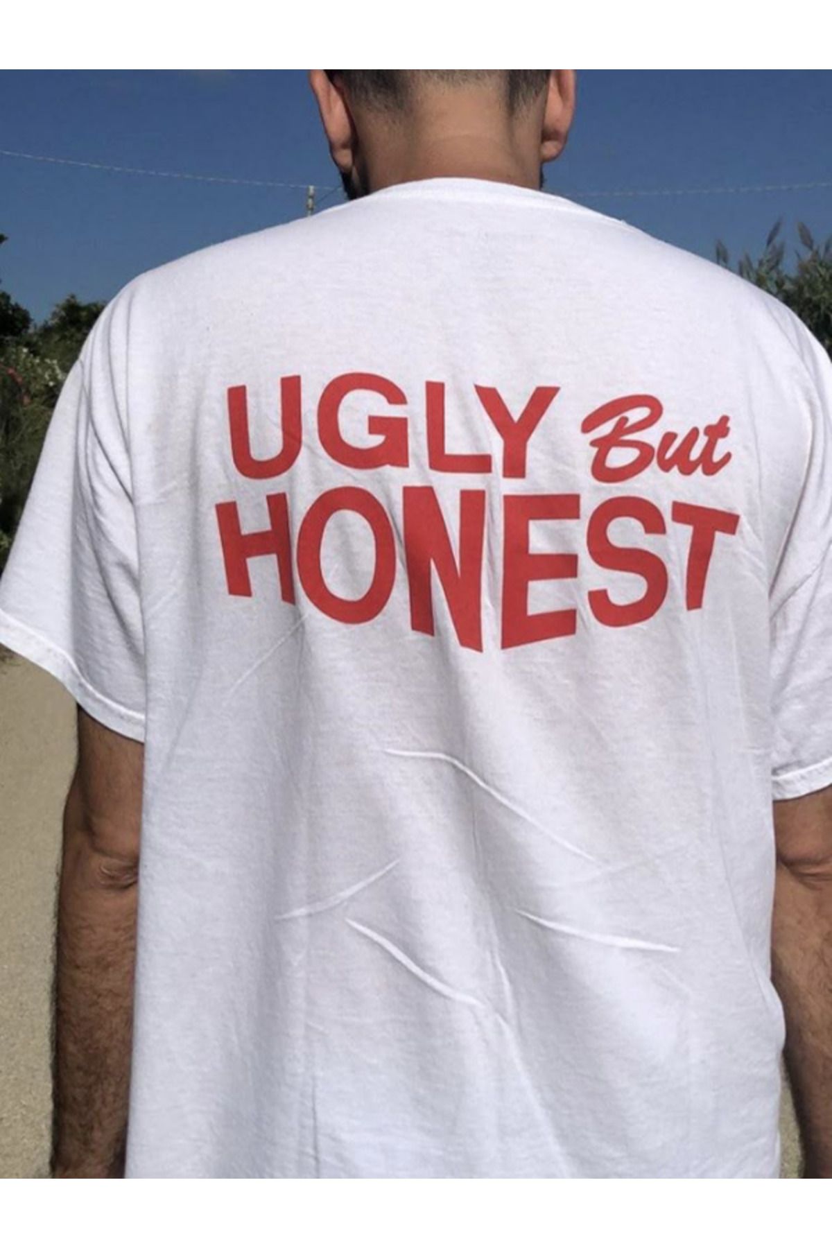 DEEFWEAR DREICH UGLY BUT HONEST BASKILI BEYAZ TSHIRT
