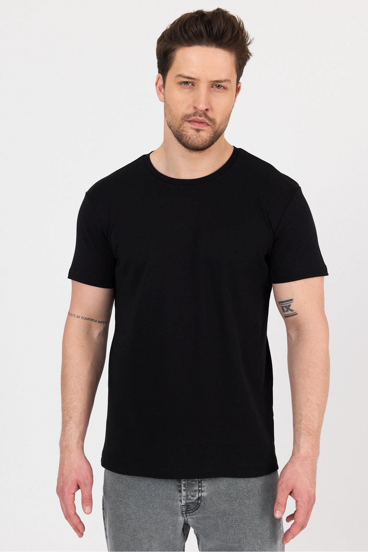 yakamor Unısex Ribana Compact Penye Sıfır Yaka T-shirt