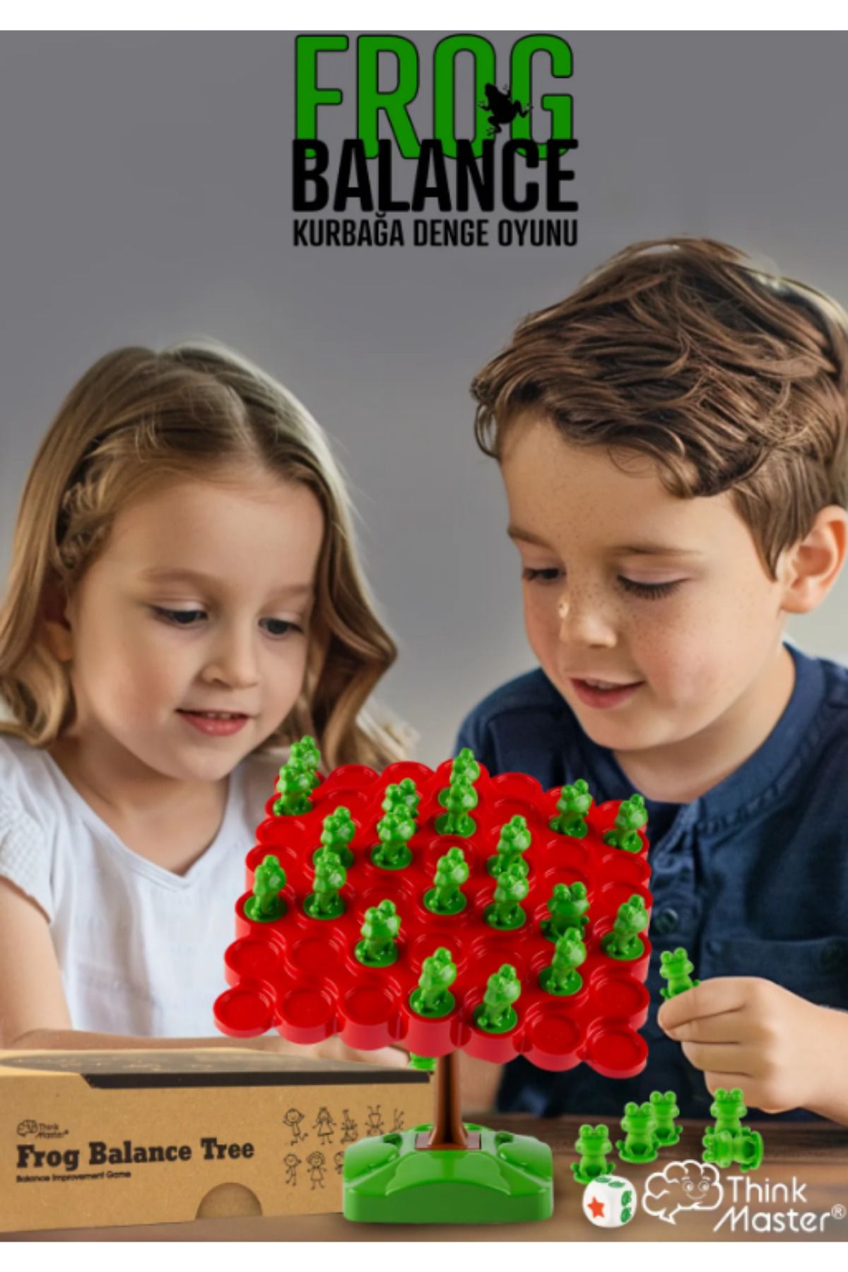 İntelliGames Kurbağa Denge Ebeveyn Çocuk Etkileşimi Oyunu Eğitici Oyuncak Kurbağa Ağacı Denge Oyunu