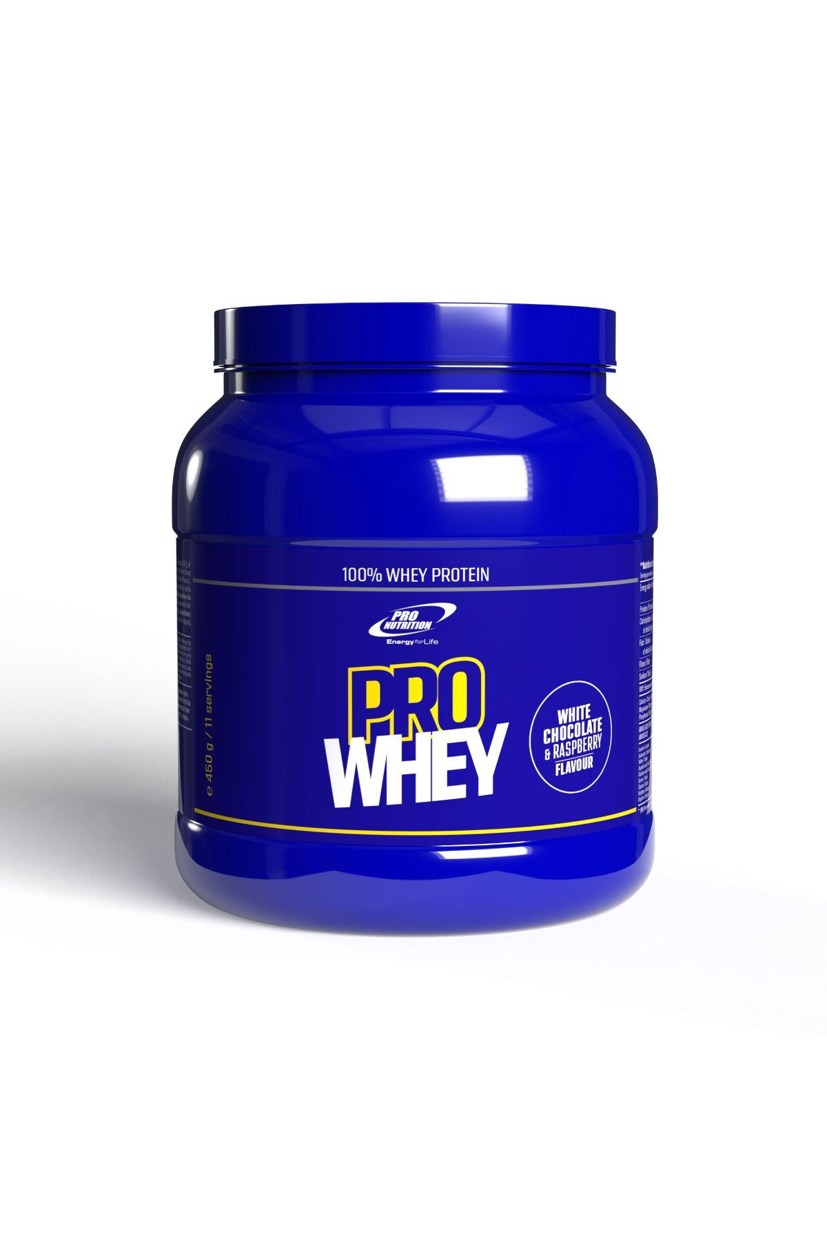 Pro Nutrition Proteine ​​din Zer Concentrat, Pro Whey Ciocolată Albă Zmeură 450g - One Size
