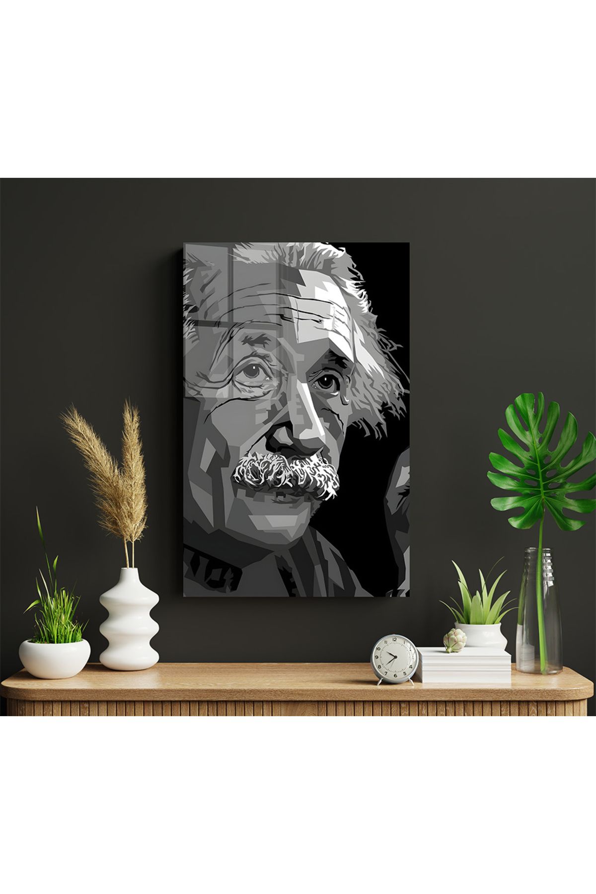 Ayabak Metal Poster Albert Einstein - Dekoratif - Hediyelik Çerçevesiz Tablo