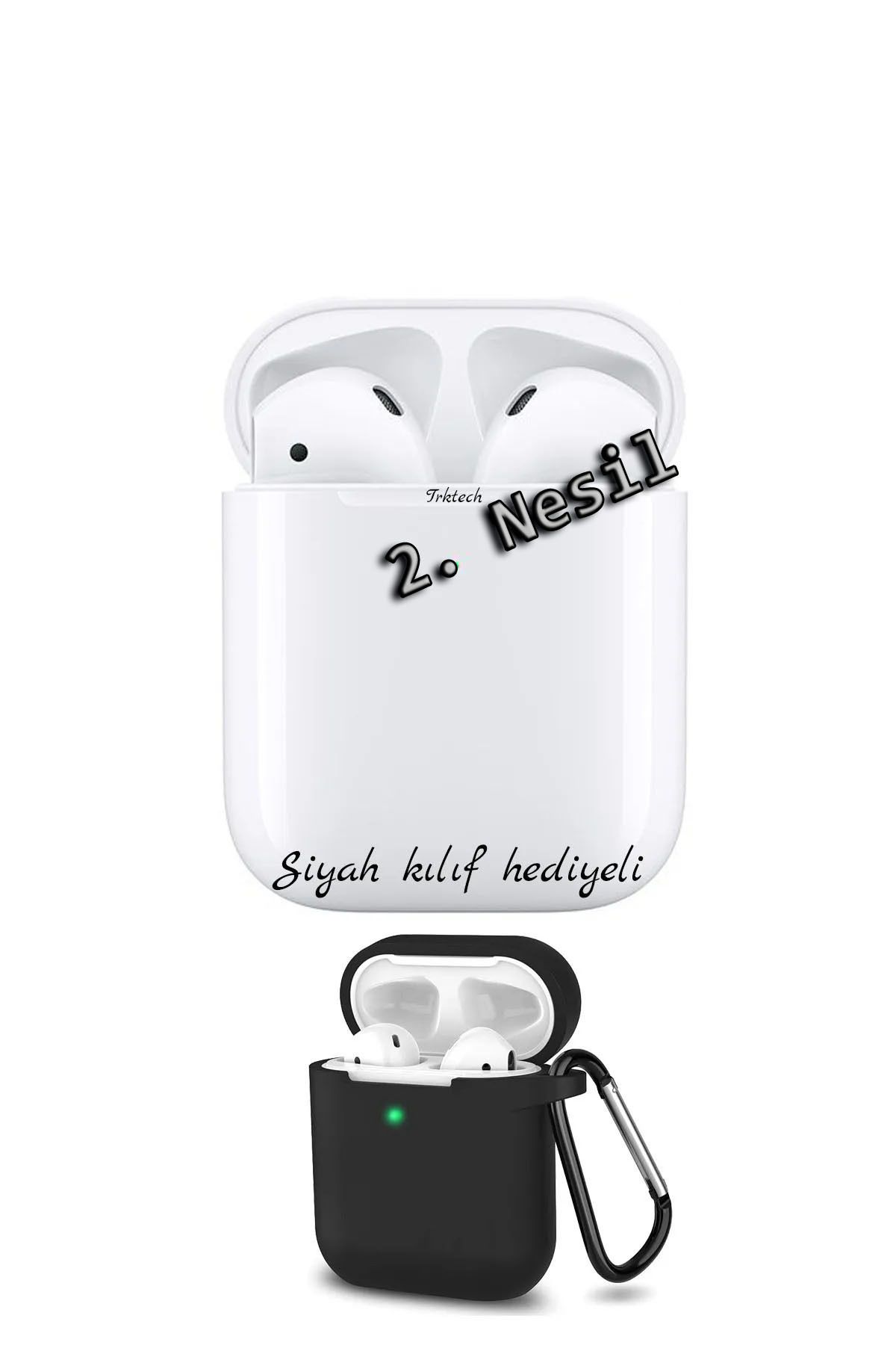 PARAMUN Beyaz 2. Nesil ios Android Uyumlu Kablosuz Şarj Özellikli Kılıf Hediyeli Bluetooth Kulaklık