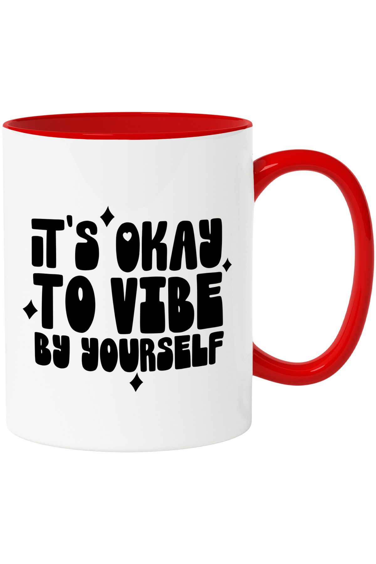 StoryGift Romania Cana Pentru Cei Care Se Descurca Pe Cont Propriu Cu Text In Engleza Cu Maner Ros, Cu ,stg - One Size