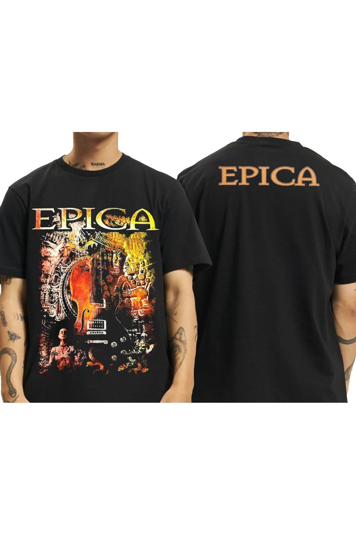 orijintex Epica Siyah Erkek Tişört