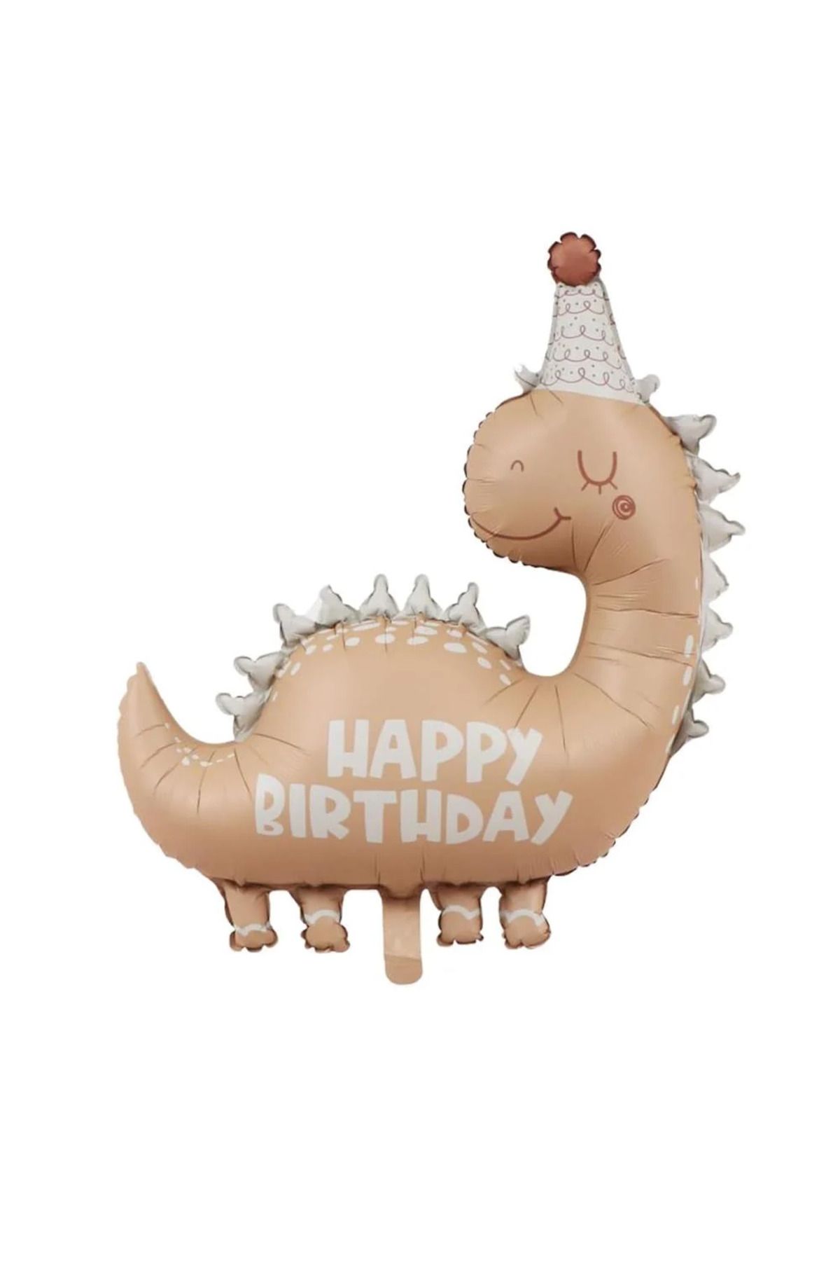 DODOMAR Folyo Balon Retro Dinozor Şapkalı 80x77 Cm happy birthday yazılı-doğum günü -bebek partisi