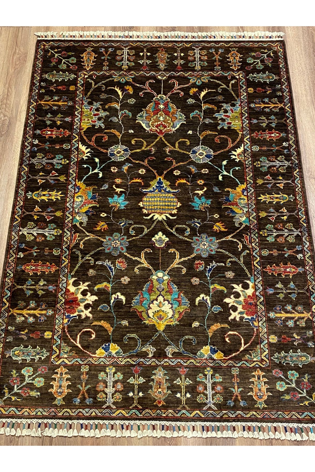 fethiyehalıkilim El Dokuma Afgan Sultani Halısı –%100 Yün %100 El Dokuma Naturel Dekoratif Halı El İşi Özgün