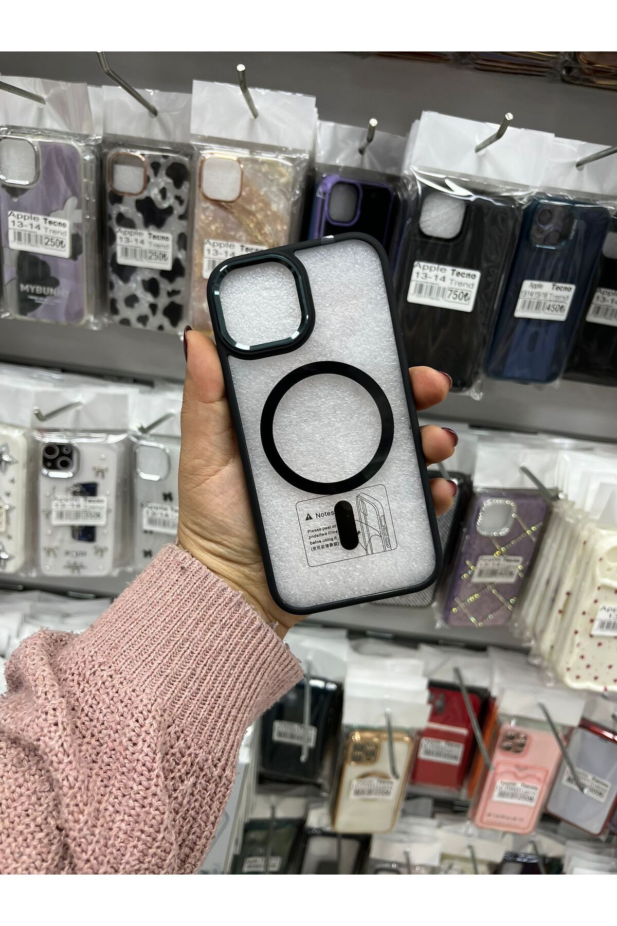 TECNOTREND Apple İpholne 15 magsafeli şeffaf sert silikon kılıf