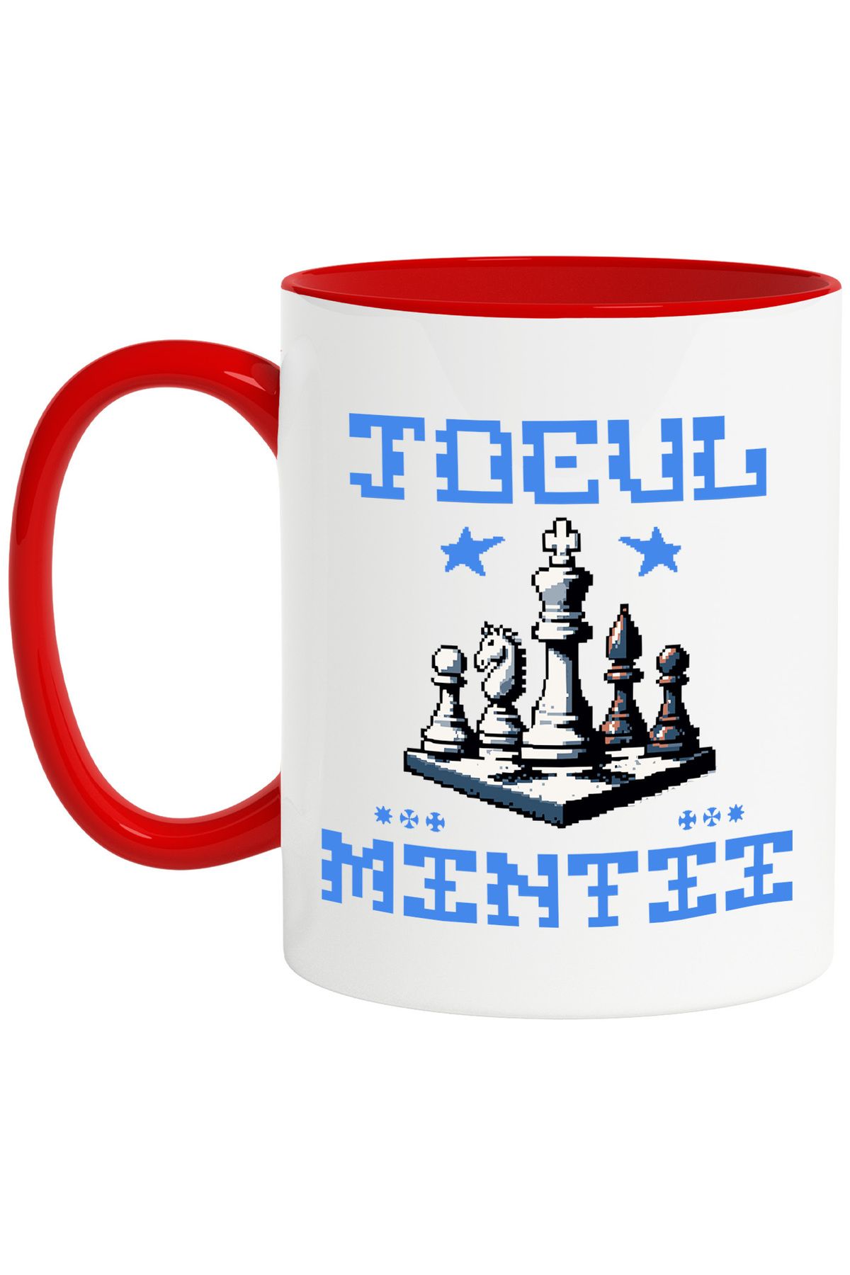 StoryGift Romania-Mug Chessboard and pawns lovers of the mind game, 330ml, Ceramic with Ro Handle, With, STG 1