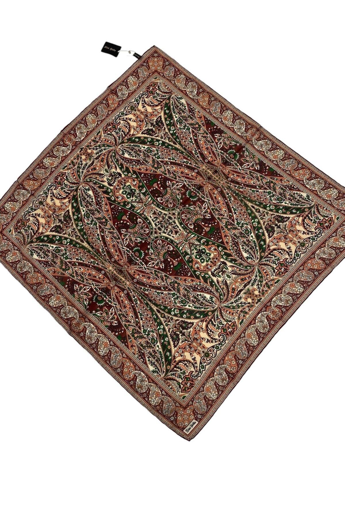 NİSA İPEK RETRO SOFT EŞARP KİREMİT (SR8)