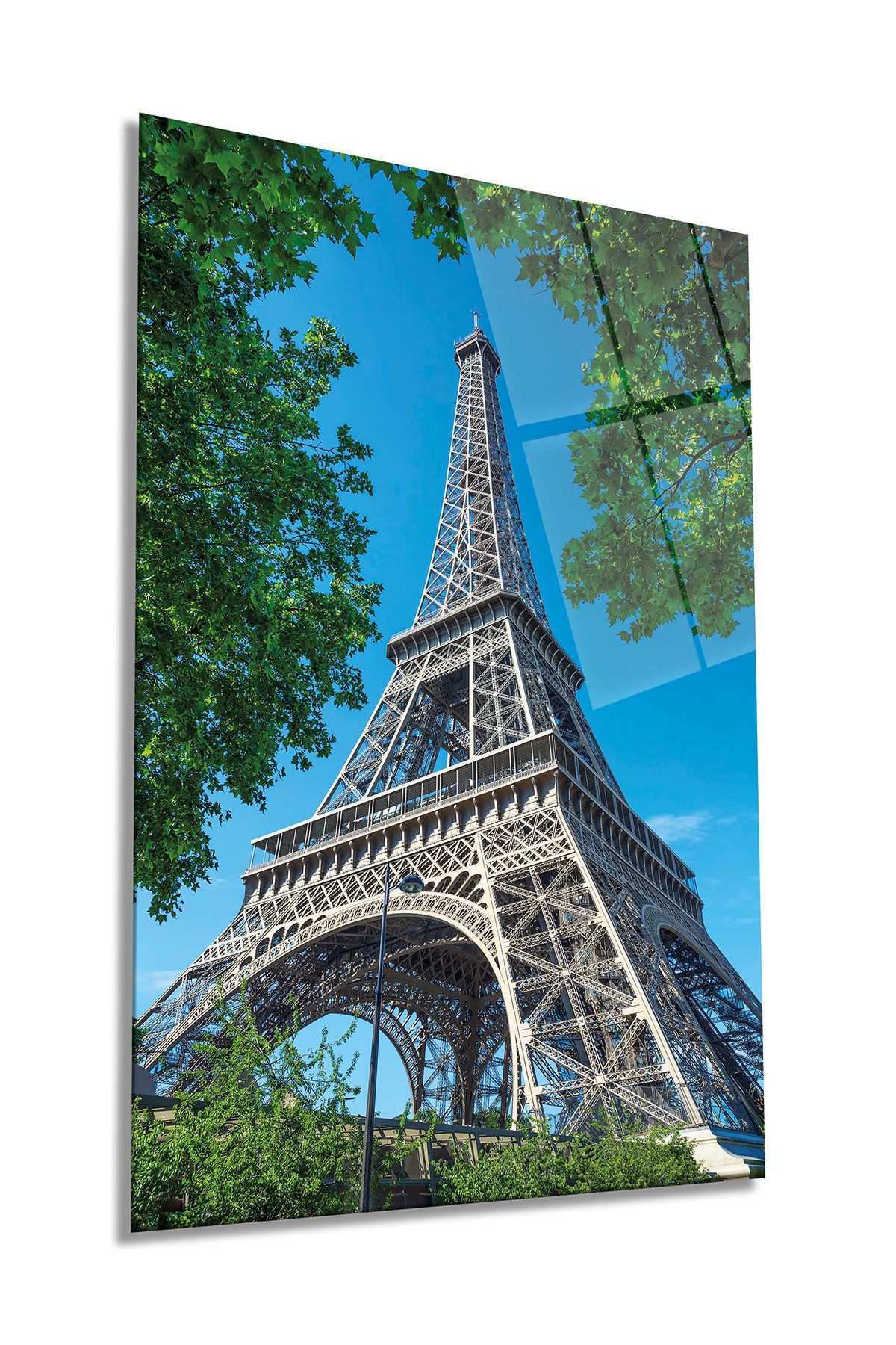 Rosyvien Fransa Paris Eyfel Kulesi Dikey Cam Tablo, Ev Ofis Duvar Dekoru, Lüks Hediyelik, Kırılmaz Çizilmez