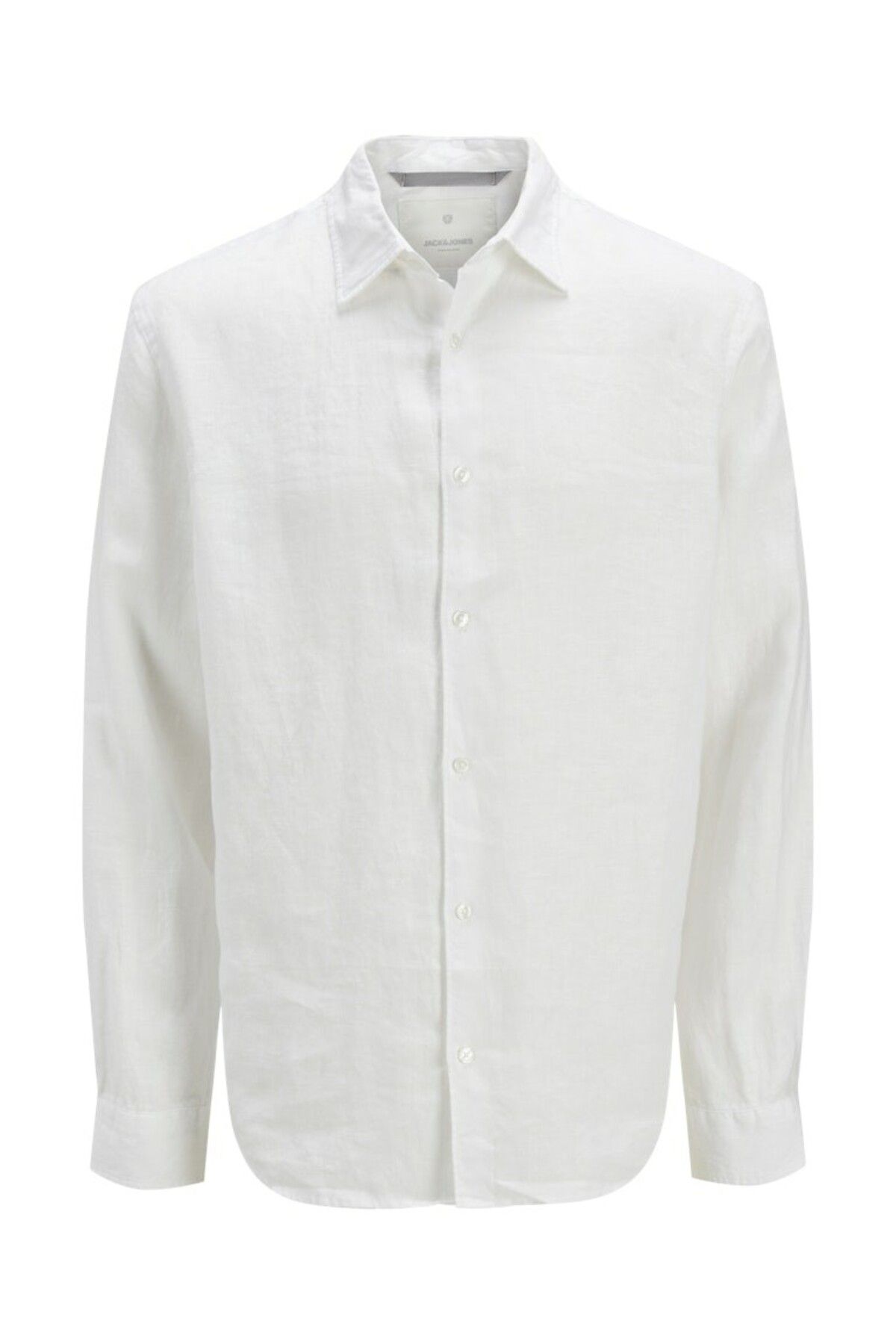 Jack & Jones Erkek Beyaz Jprblalawrence Linen L/s Shirt Sn Gömlek 12273907-Brightwhi