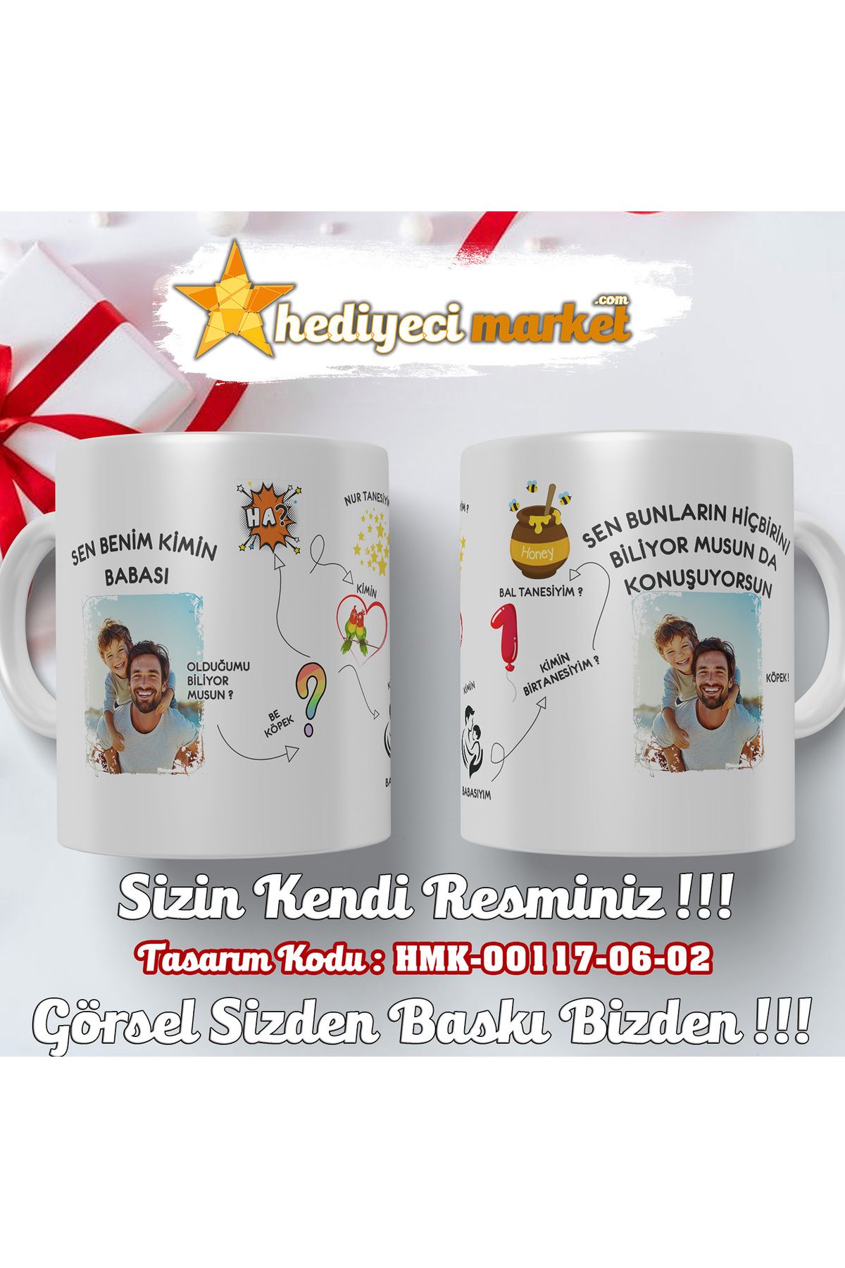 Hediyeci Market Prens Karakter Temalı Beyaz Kupa Bardak - HMK-00117-06-02