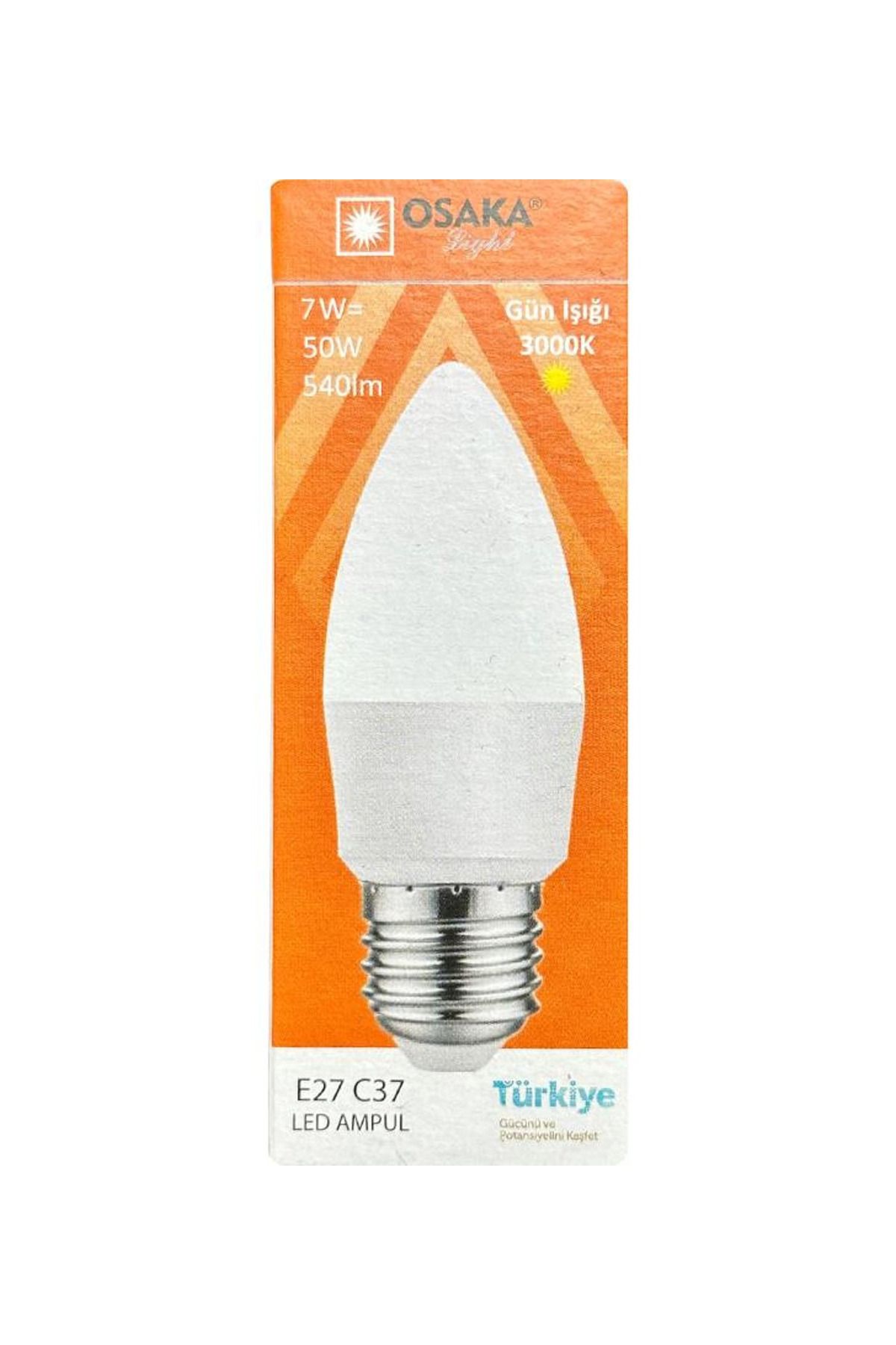 Osaka 7 Watt E27 Led Buji Ampül Gün Işığı ( 4 ADET )