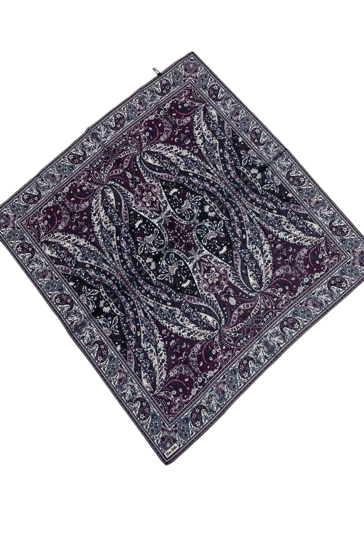 NİSA İPEK RETRO SOFT EŞARP MÜRDÜM (SR8)