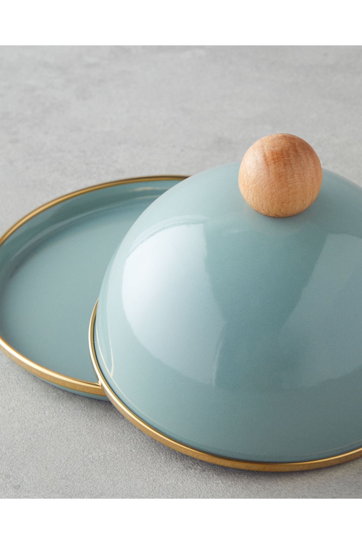 English Home-Μικρό Σμάλτο Παρουσιαστής με Καπάκι 14 cm Πράσινο 3