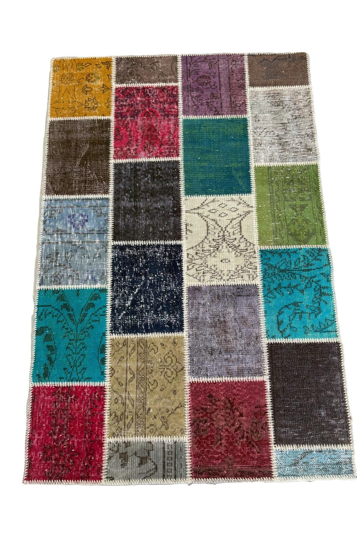 1001Rugs Patchwork El Halı 120 x 180