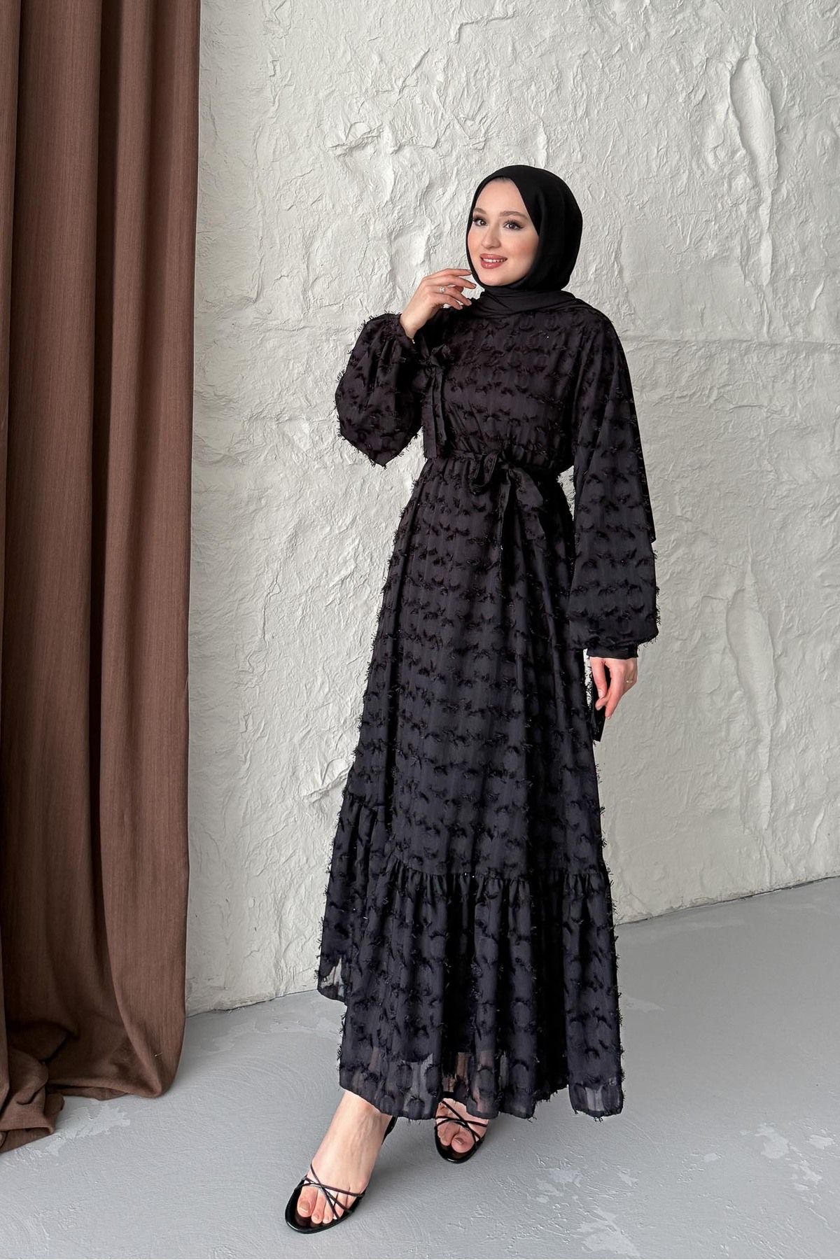 Rimel Moda Narin Elbise Siyah