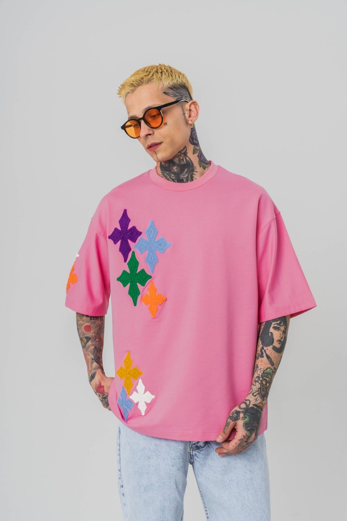 go gang own Macrame Nakış Detaylı Oversize T-shirt