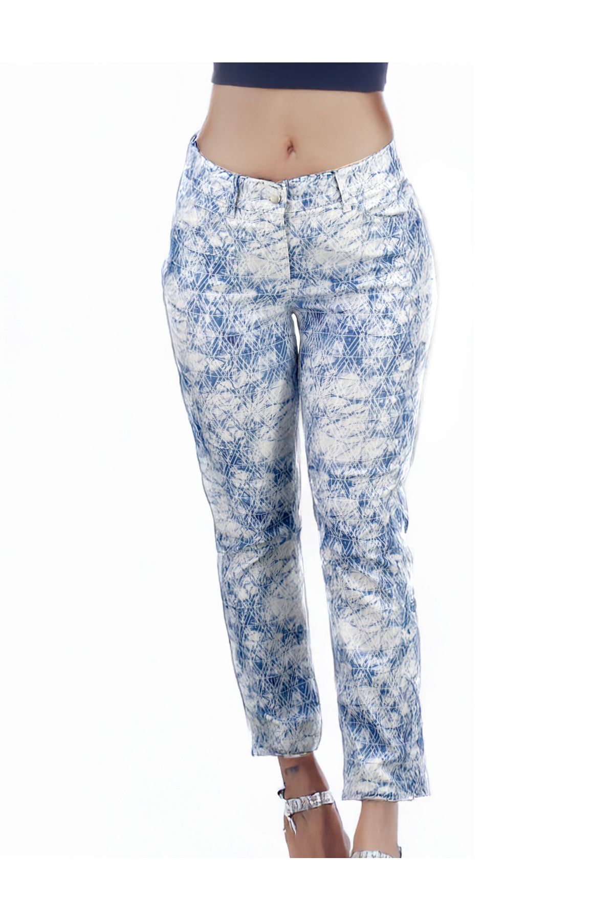 Primary Poligonal Desenli Mid Rise Pantolon R105