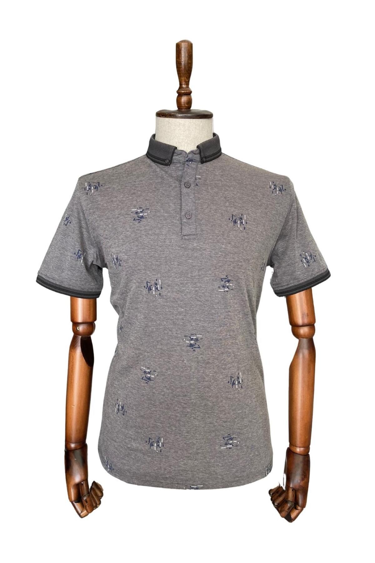 Butik Polo Yaka Desenli Tişört