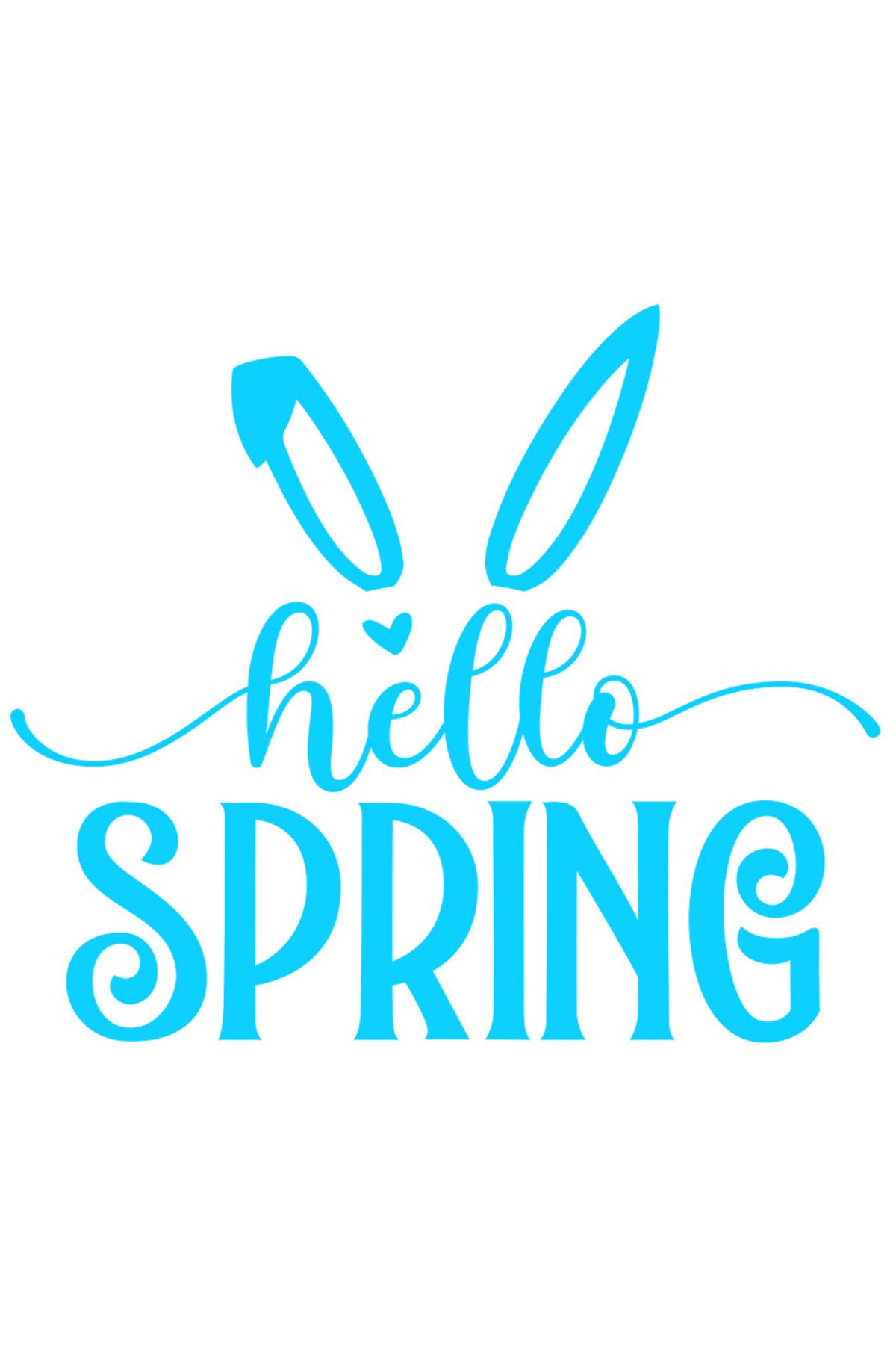 StoryGift Romania Sticker Autocolant 30cm Exterior Cu Urechiuse De Iepuras Si Mesajul In Engleza "hello, Spring - One Size