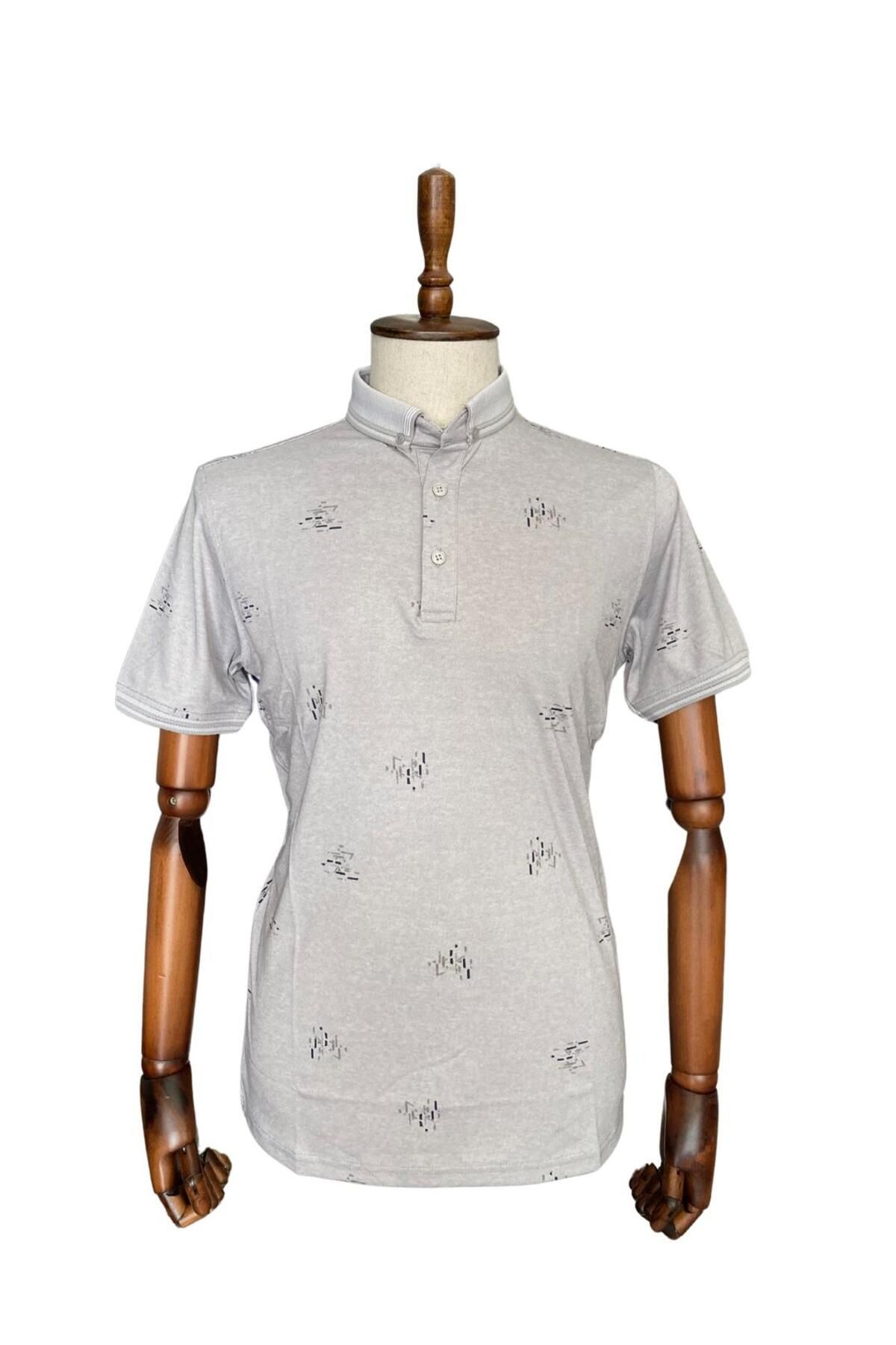 Butik Polo Yaka Desenli Tişört