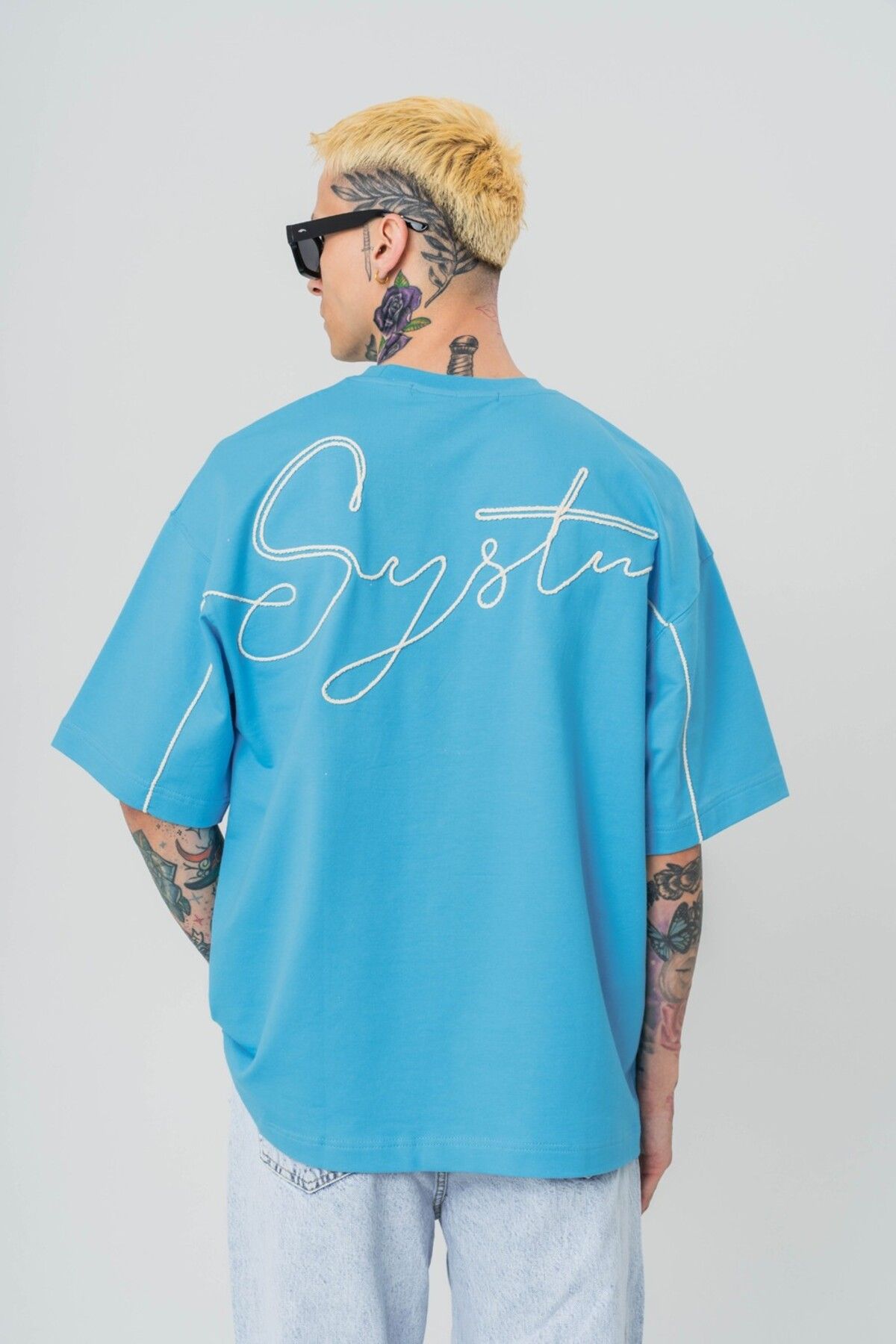 go gang own System Nakış Detaylı Oversize T-shirt