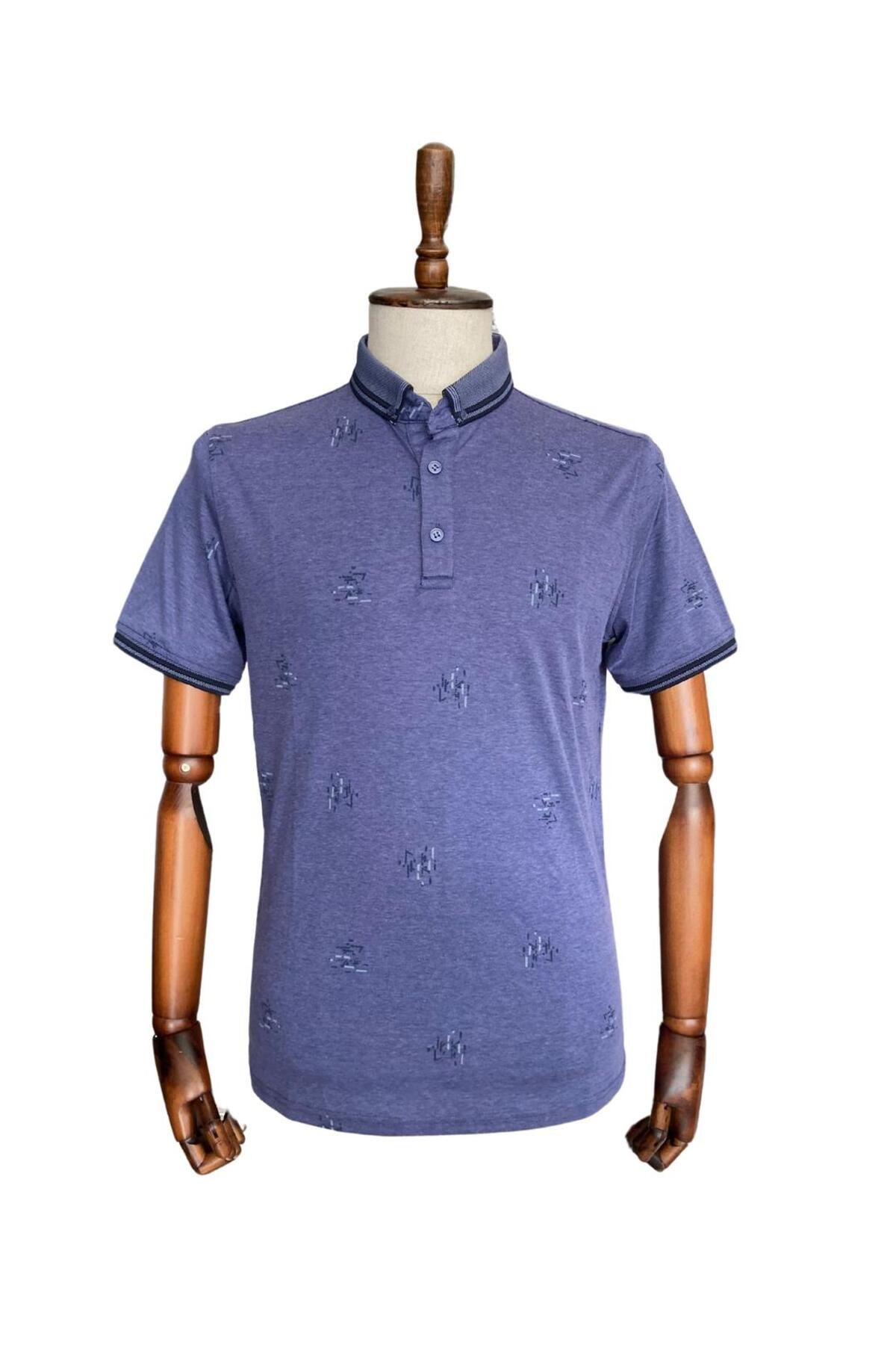 Butik Polo Yaka Desenli Tişört