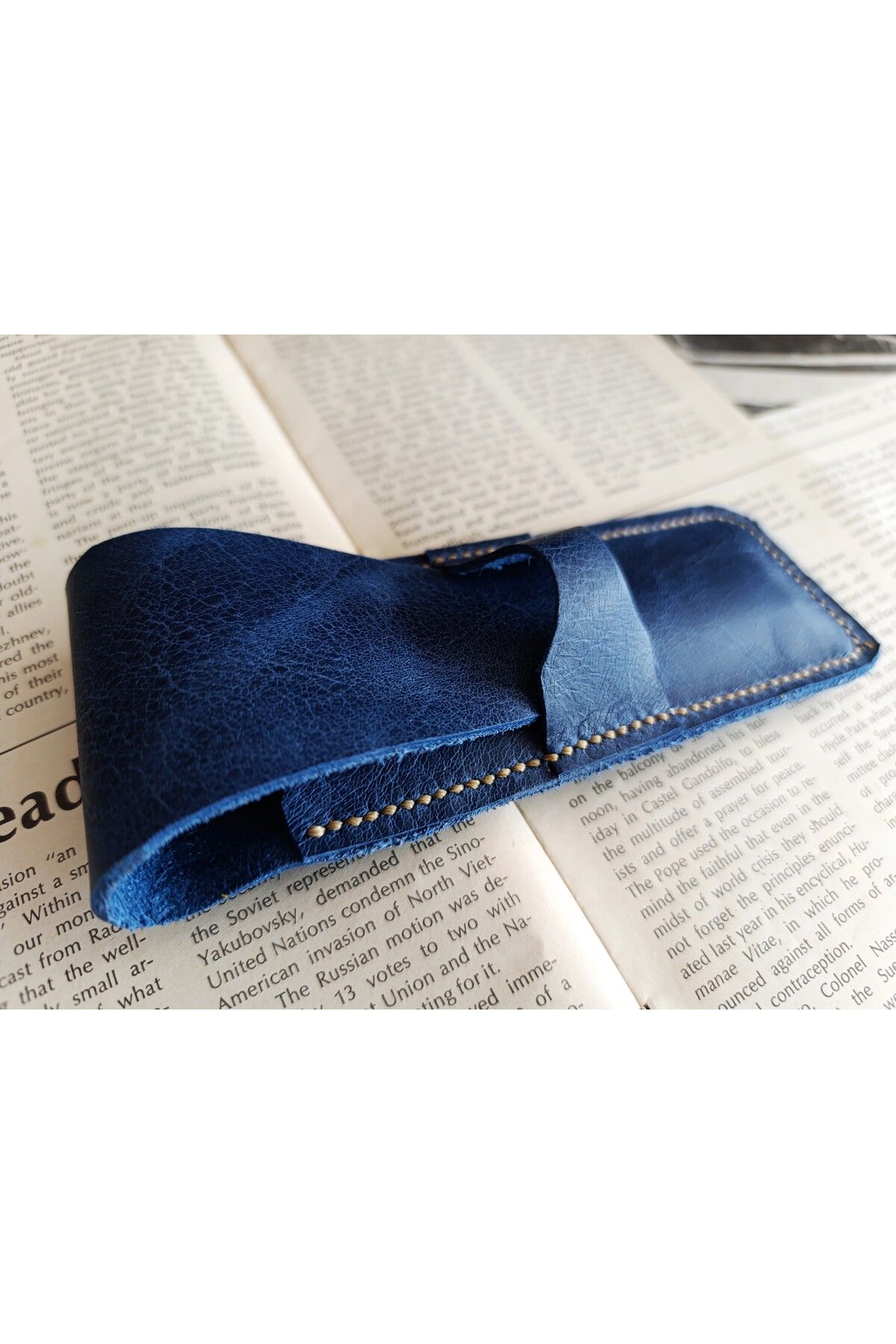 Mahfuz Crazy Hors Hakiki Deri El Emeği Özel Kalemleriniz Için Kalemlik Kalem Kutu 27 cm 6 cm K15A