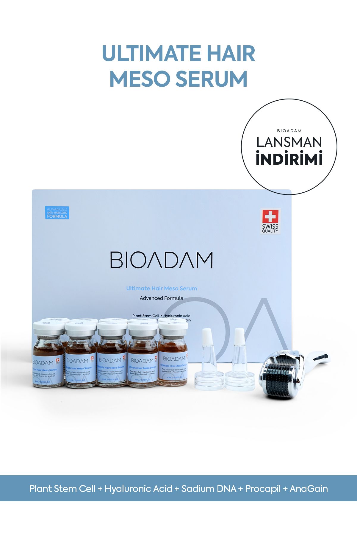 Bioadam Mezoterapi Saç Serumu – Dökülme Karşıtı ve Saç Kalınlaştırıcı