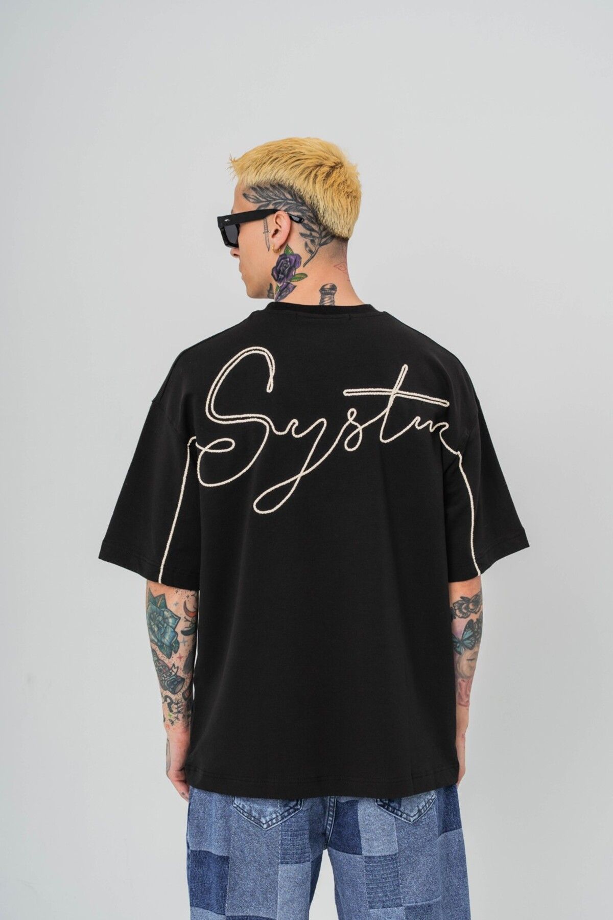 go gang own System Nakış Detaylı Oversize T-shirt