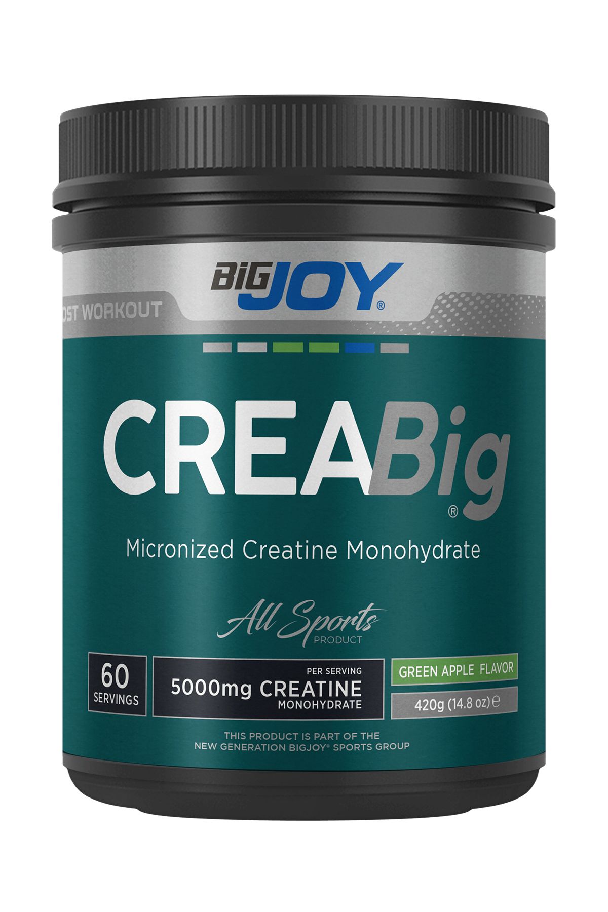 Bigjoy Sports Kreatin Creabig Creatine 420gr 60 Servis YEŞİL ELMA Monohydrate %100 Mikronize