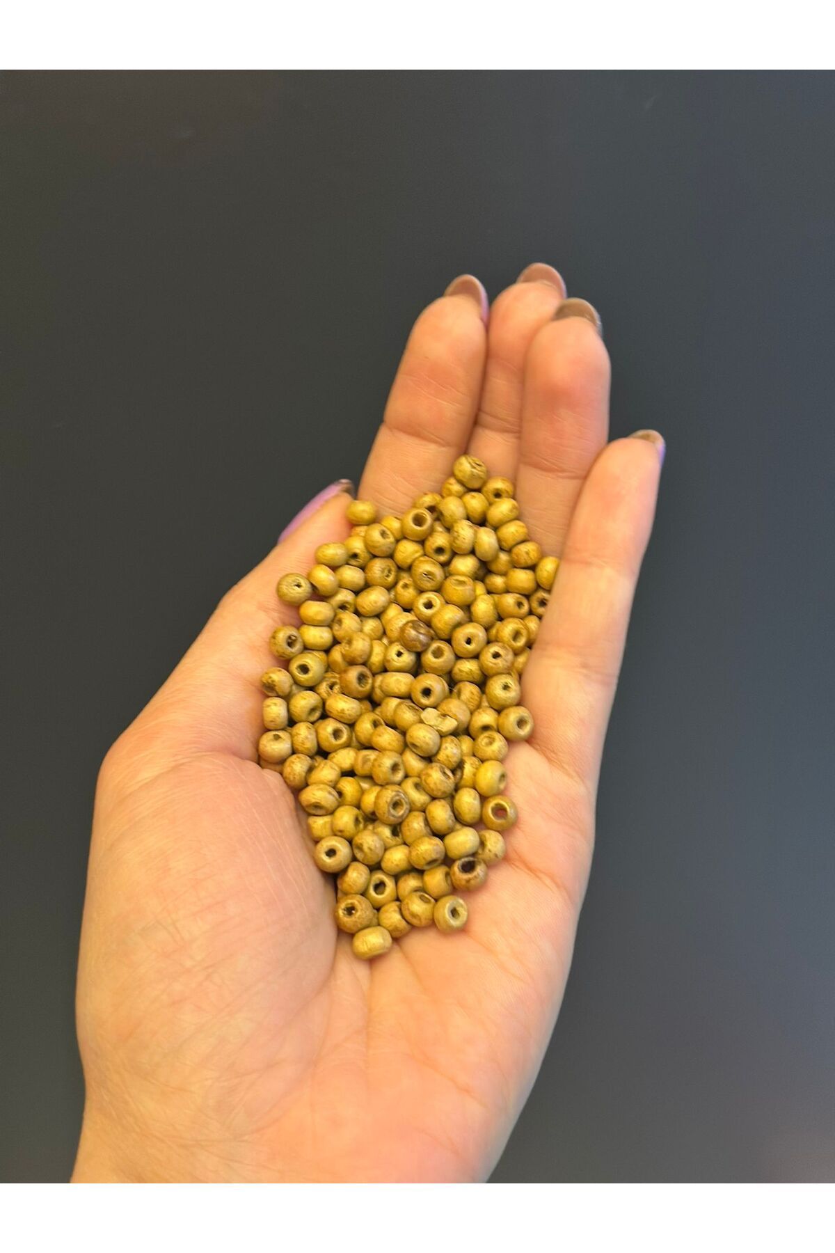 Gönülden Tasarım 250 ADET 5 MM BAMBU AHŞAP BONCUK SETİ TAKI BONCUĞU