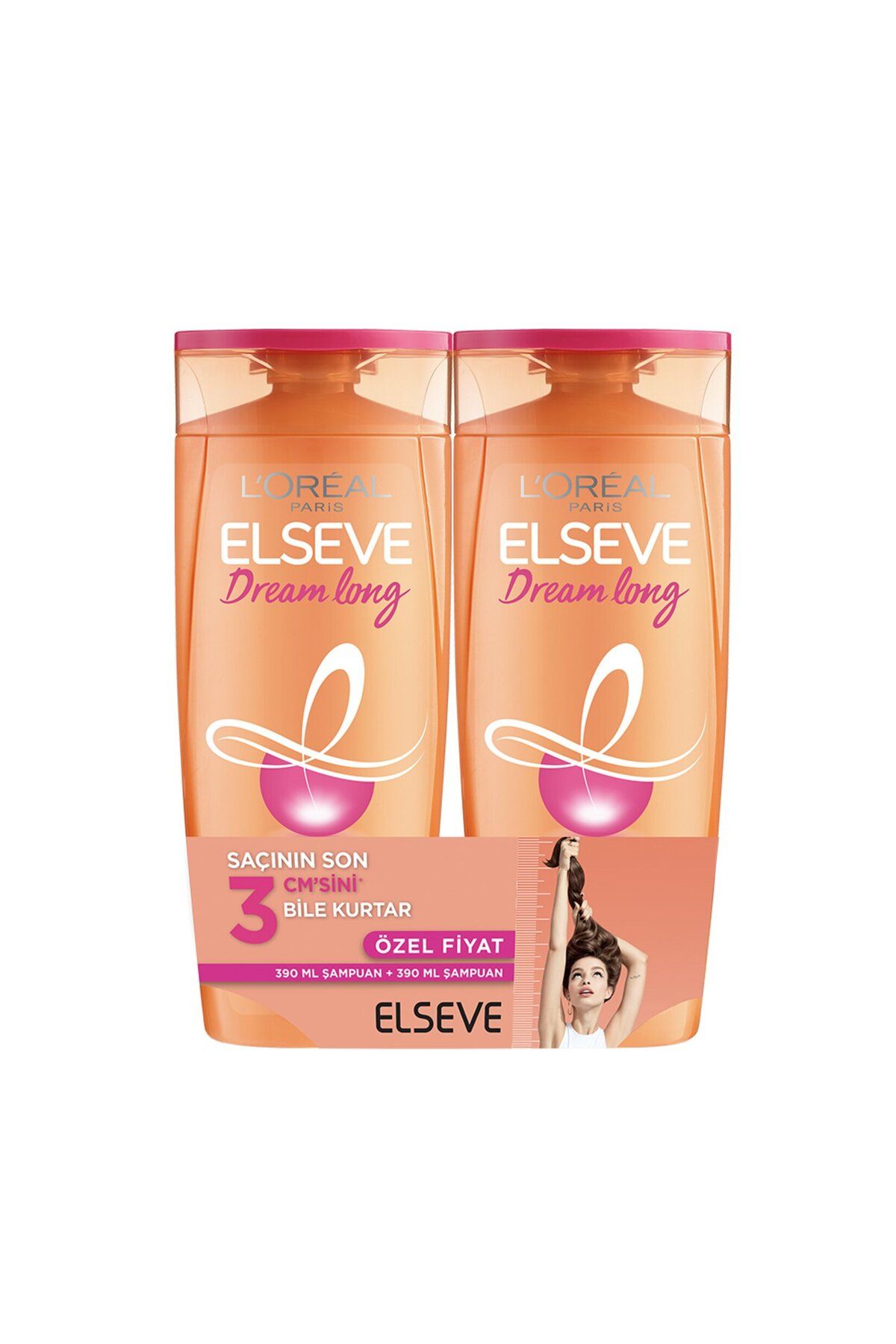 ELSEVE Dream Long Onarıcı Bakım Şampuanı 2X390ml