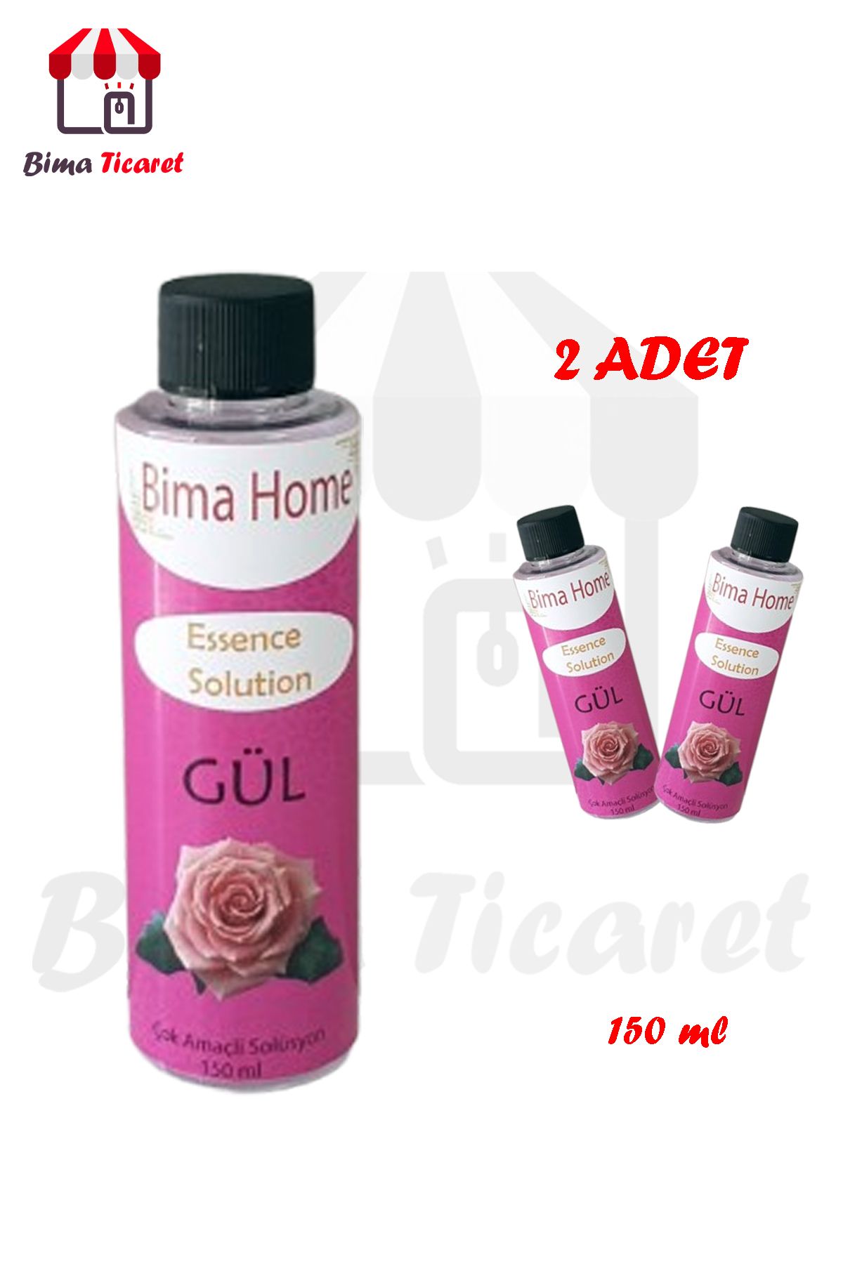 Bima Ticaret Orijinal 2 adet Geniş Alan Kokulandırma Makinesi Parfümü (Gül)