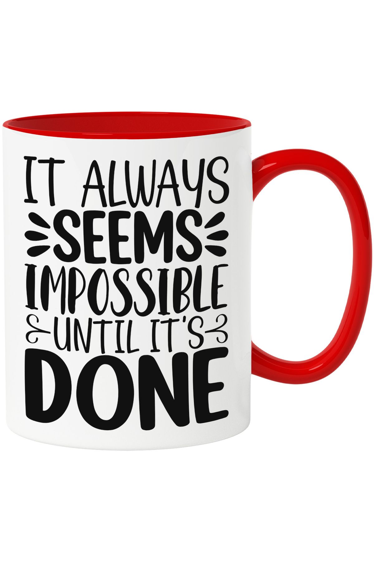 StoryGift Romania-Mug with a message that says something always seems impossible until it's done, With ,STG. 1