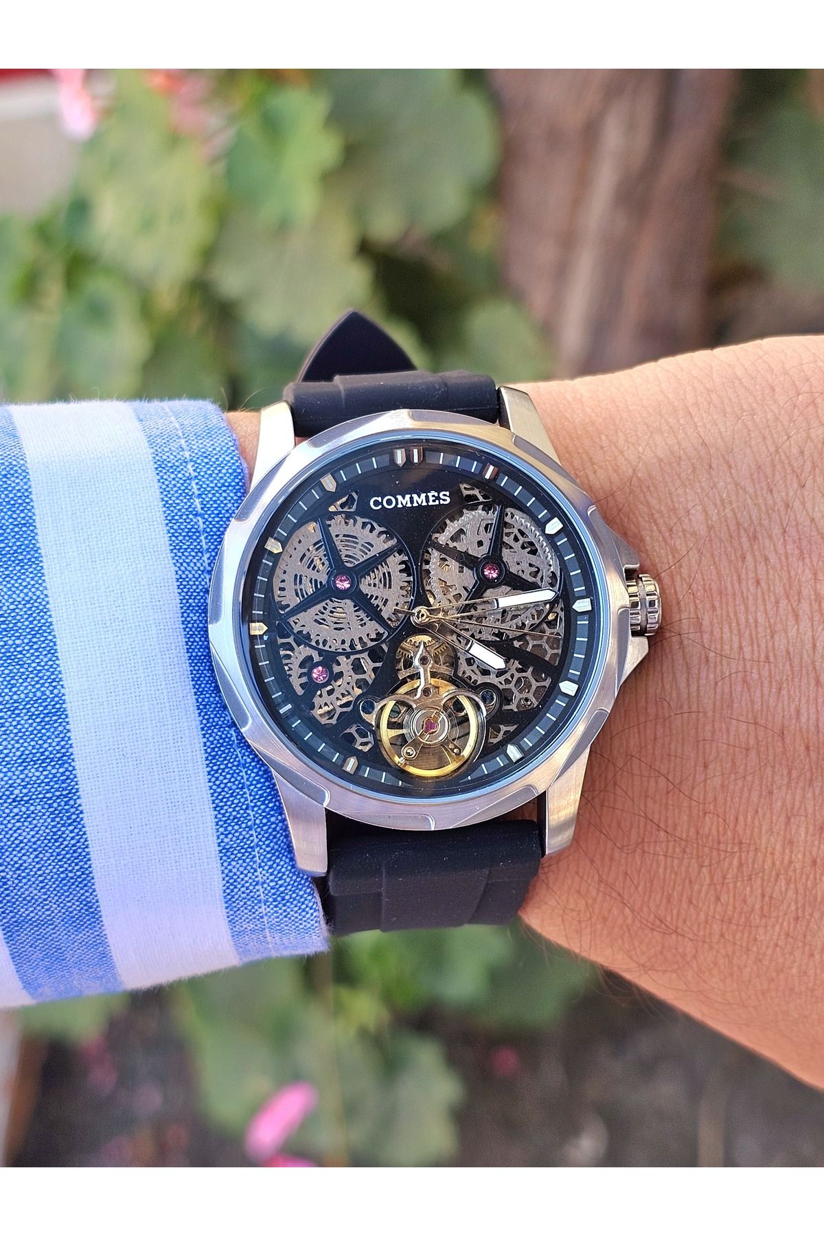COMMES 0523-BLACK Otomatik Erkek Kol Saati