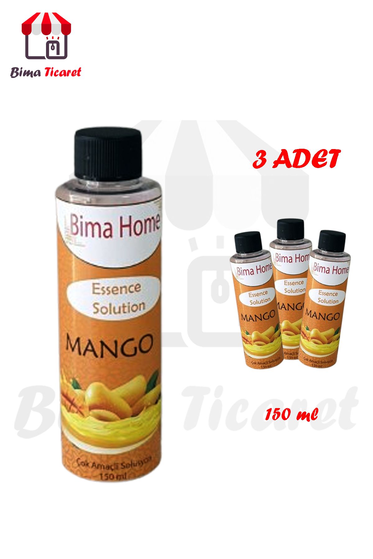 Bima Ticaret Orijinal 3 adet Geniş Alan Kokulandırma Makinesi Parfümü (Mango)
